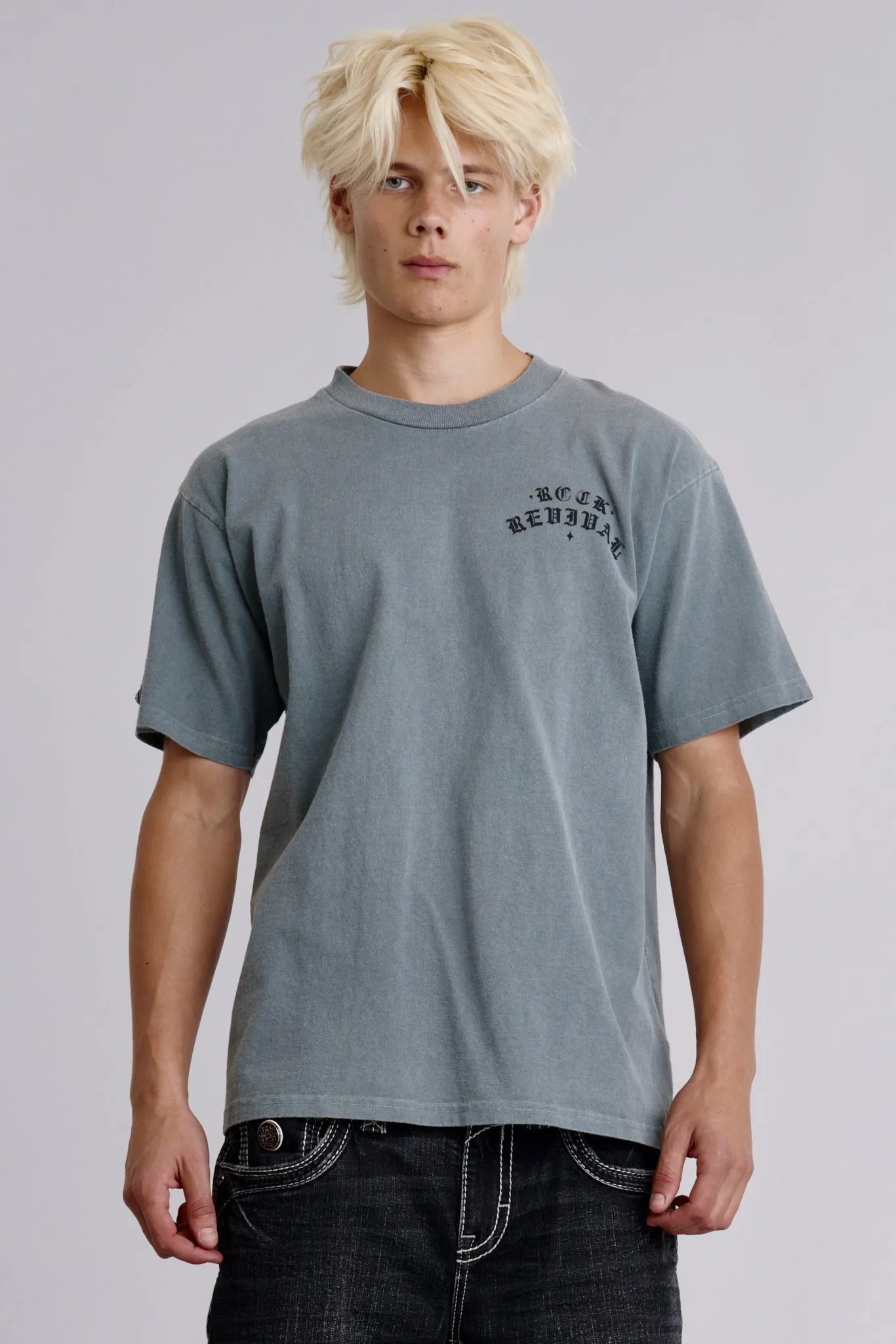 Summer of '69 Tee in LA Gray sold by Rock Revival product image thumbnail 2