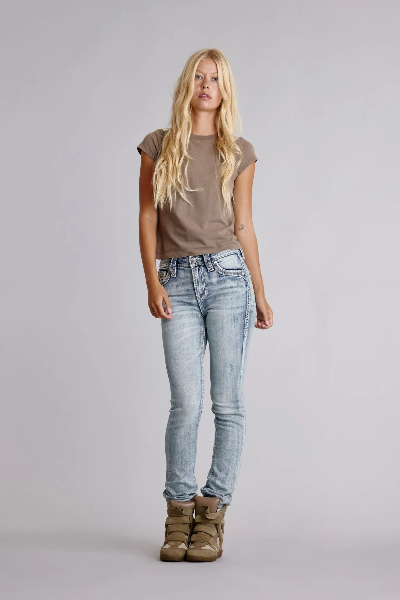 Aylani High Rise Straight Jeans sold by Rock Revival