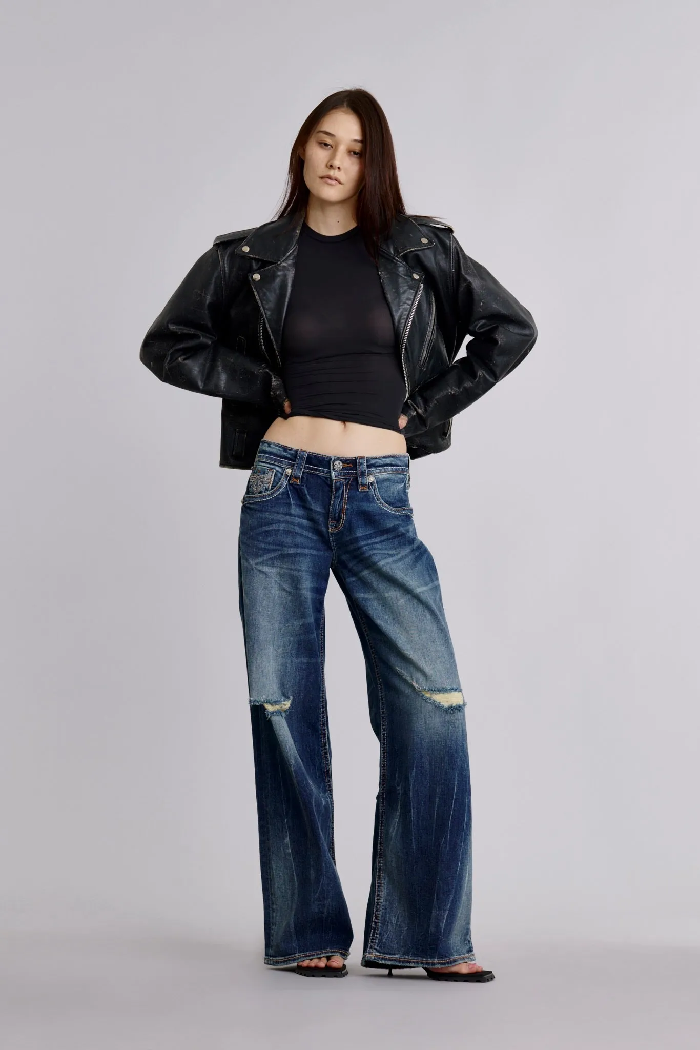 Titania Low-Rise Wide-Leg Jeans sold by Rock Revival product image thumbnail 2