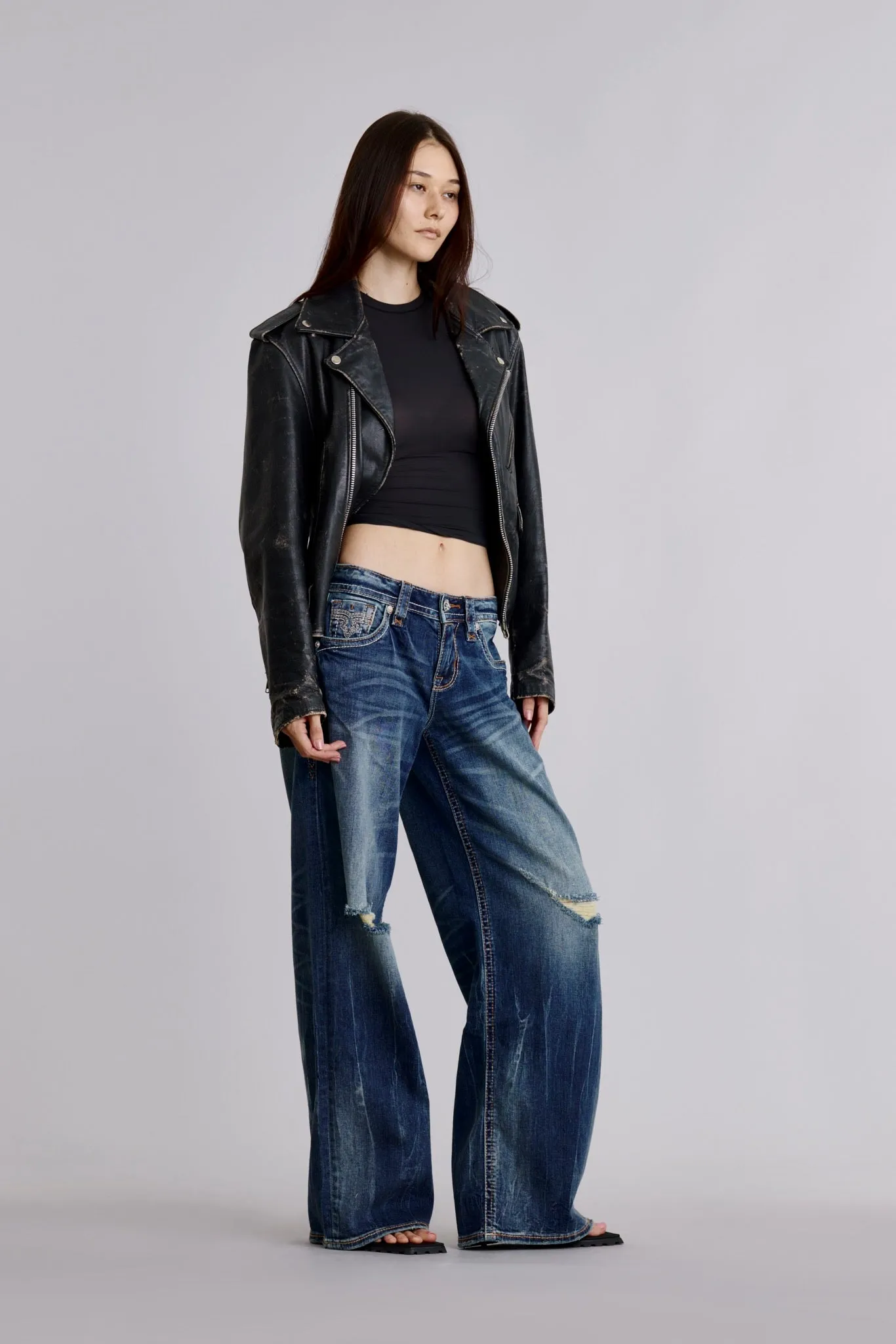Titania Low-Rise Wide-Leg Jeans sold by Rock Revival