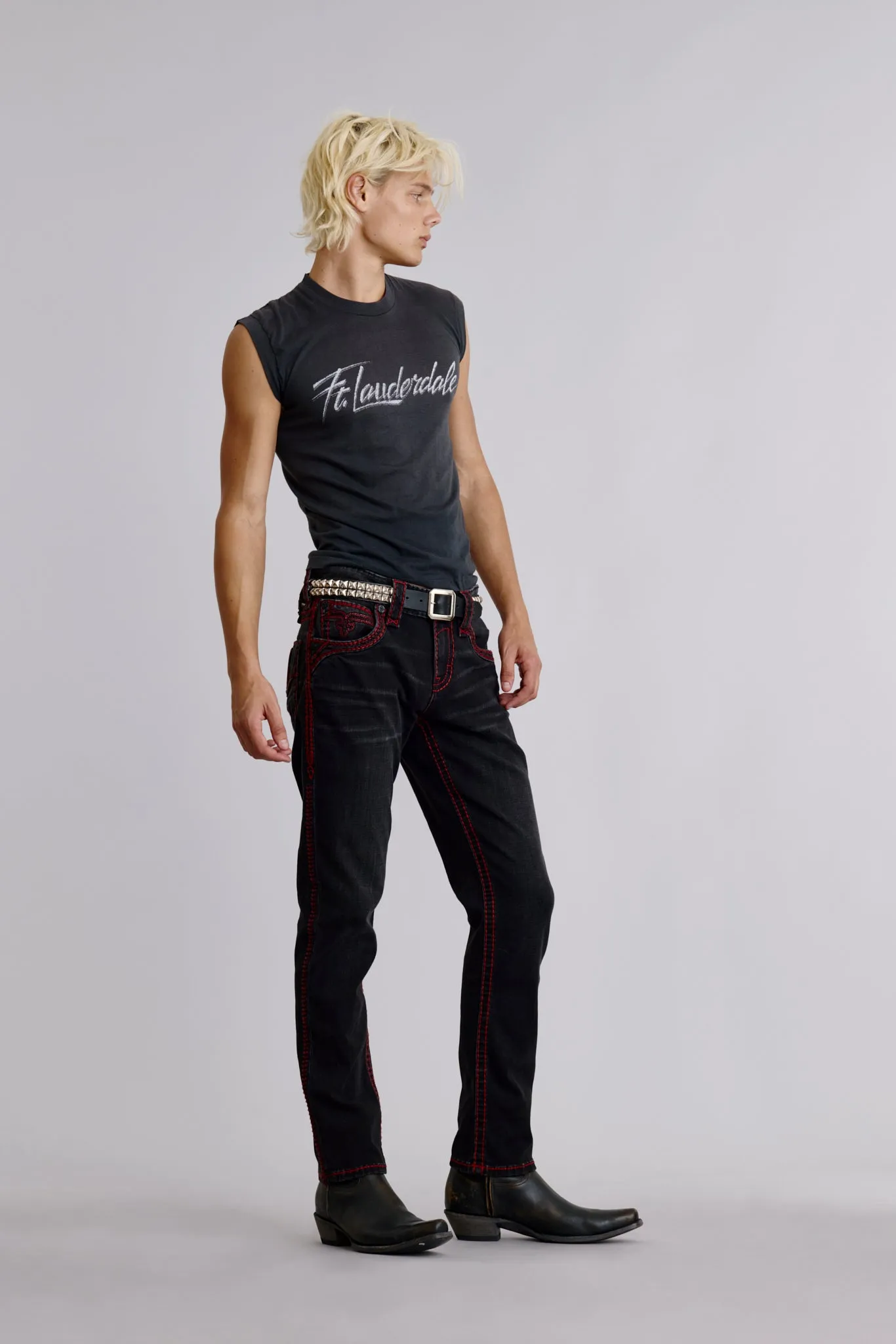 Richie Alt Straight Jeans sold by Rock Revival product image thumbnail 5