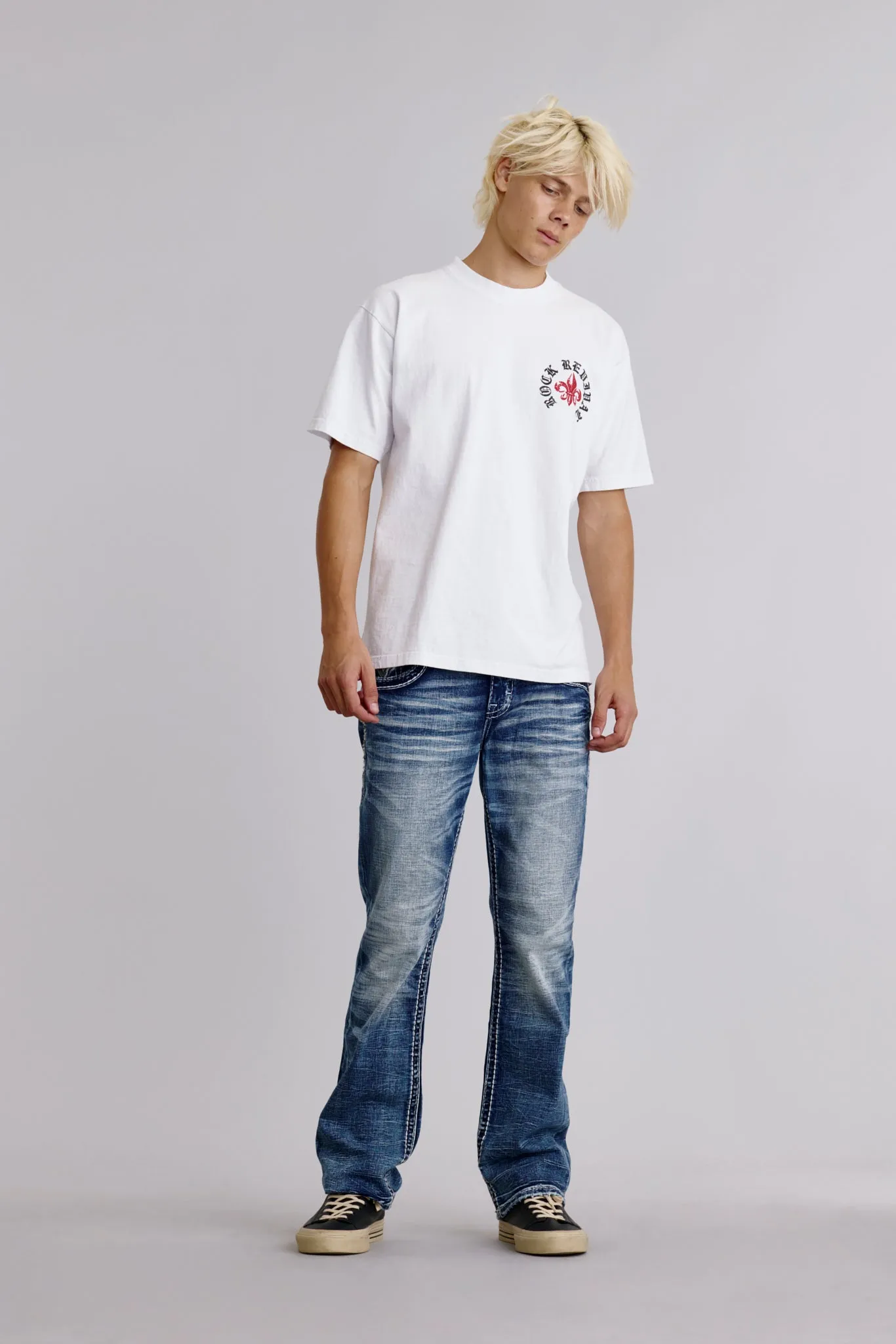 Eternal Tee in White sold by Rock Revival product image thumbnail 3