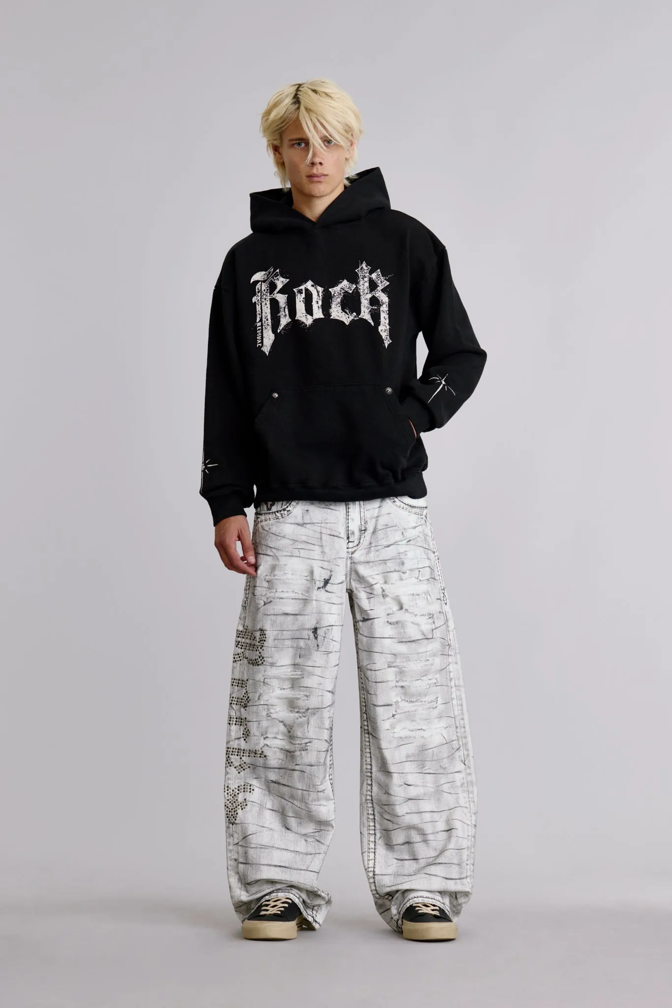 Rock Hoodie in Black sold by Rock Revival product image thumbnail 3