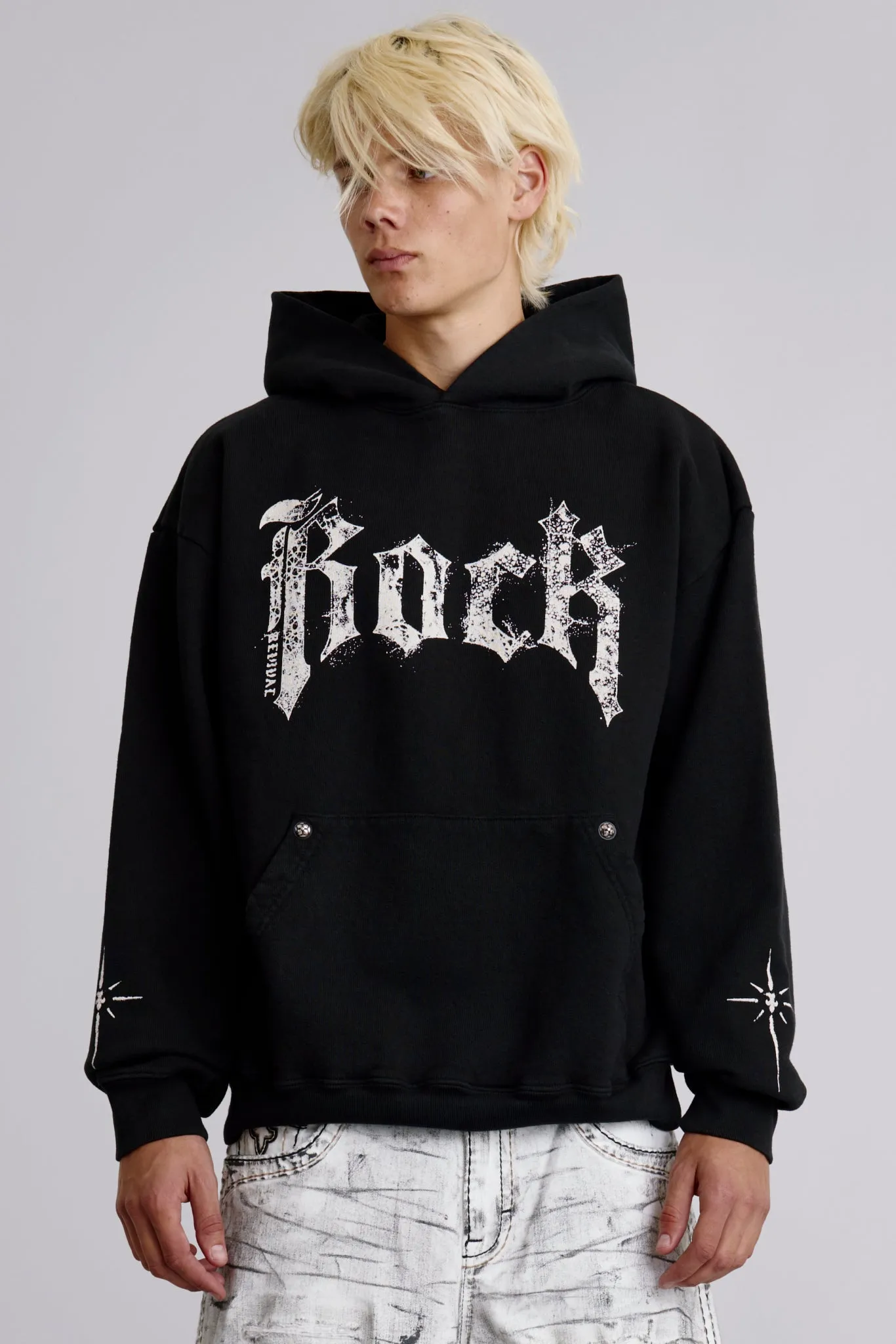 Rock Hoodie in Black sold by Rock Revival