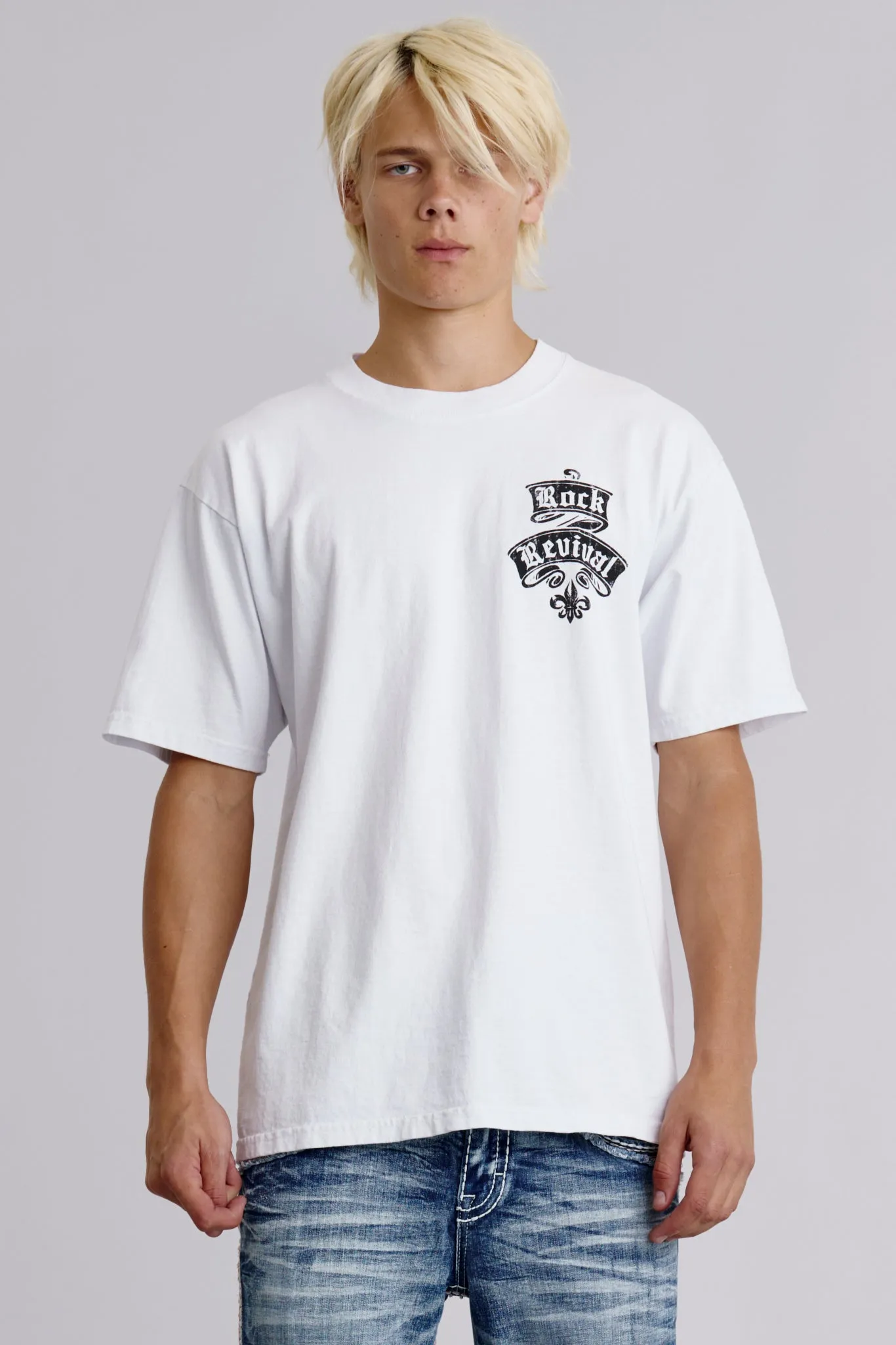 Rock Revival Crest Tee in White sold by Rock Revival product image thumbnail 2