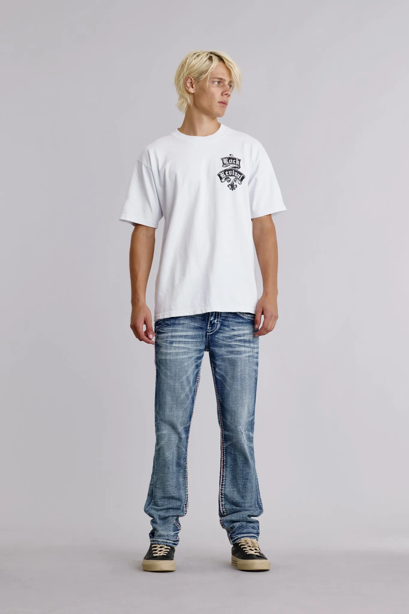Rock Revival Crest Tee in White sold by Rock Revival product image thumbnail 3