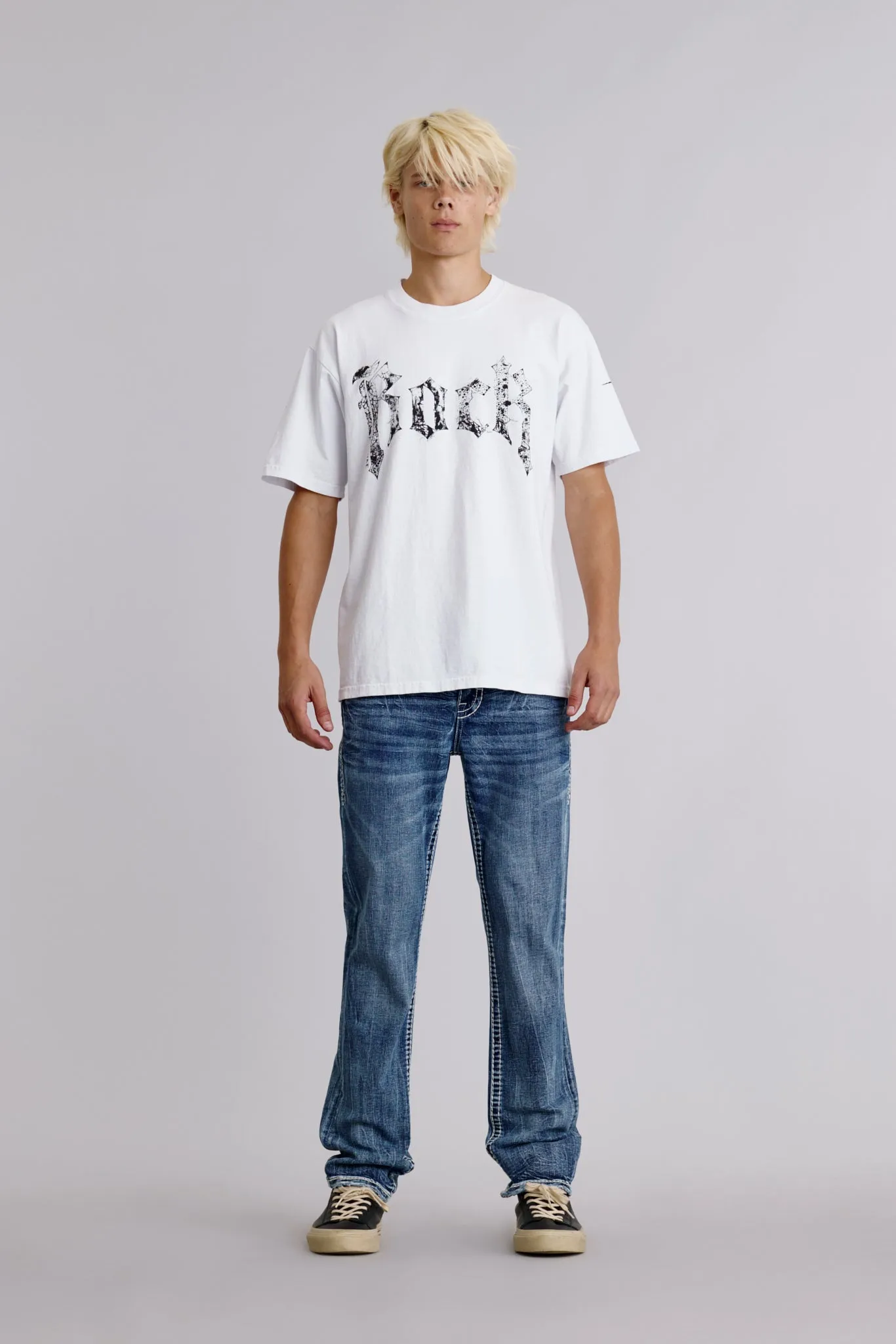 Rock Tee in White sold by Rock Revival product image thumbnail 3