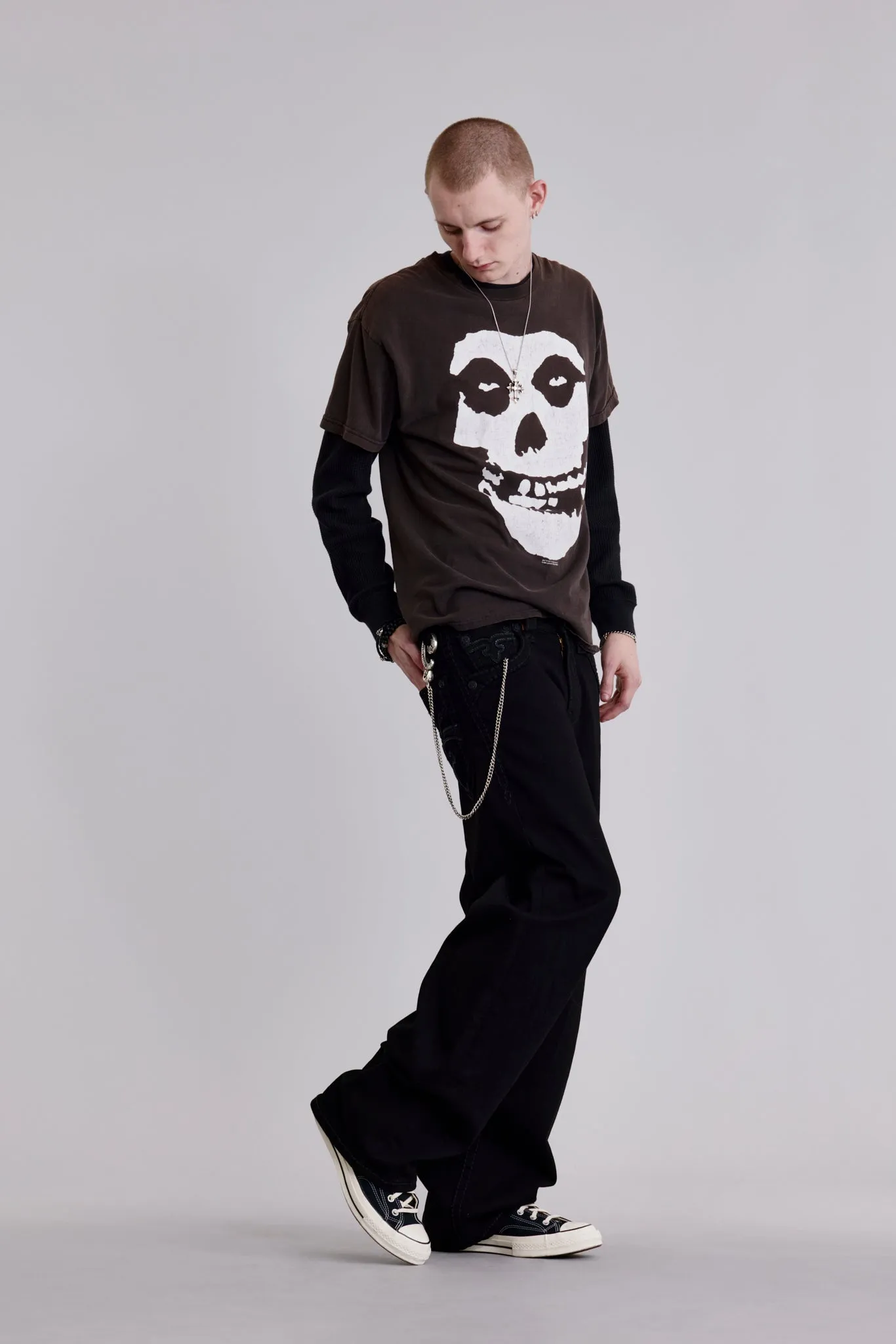 Arther Baggy 1 Jeans in Black Denim sold by Rock Revival