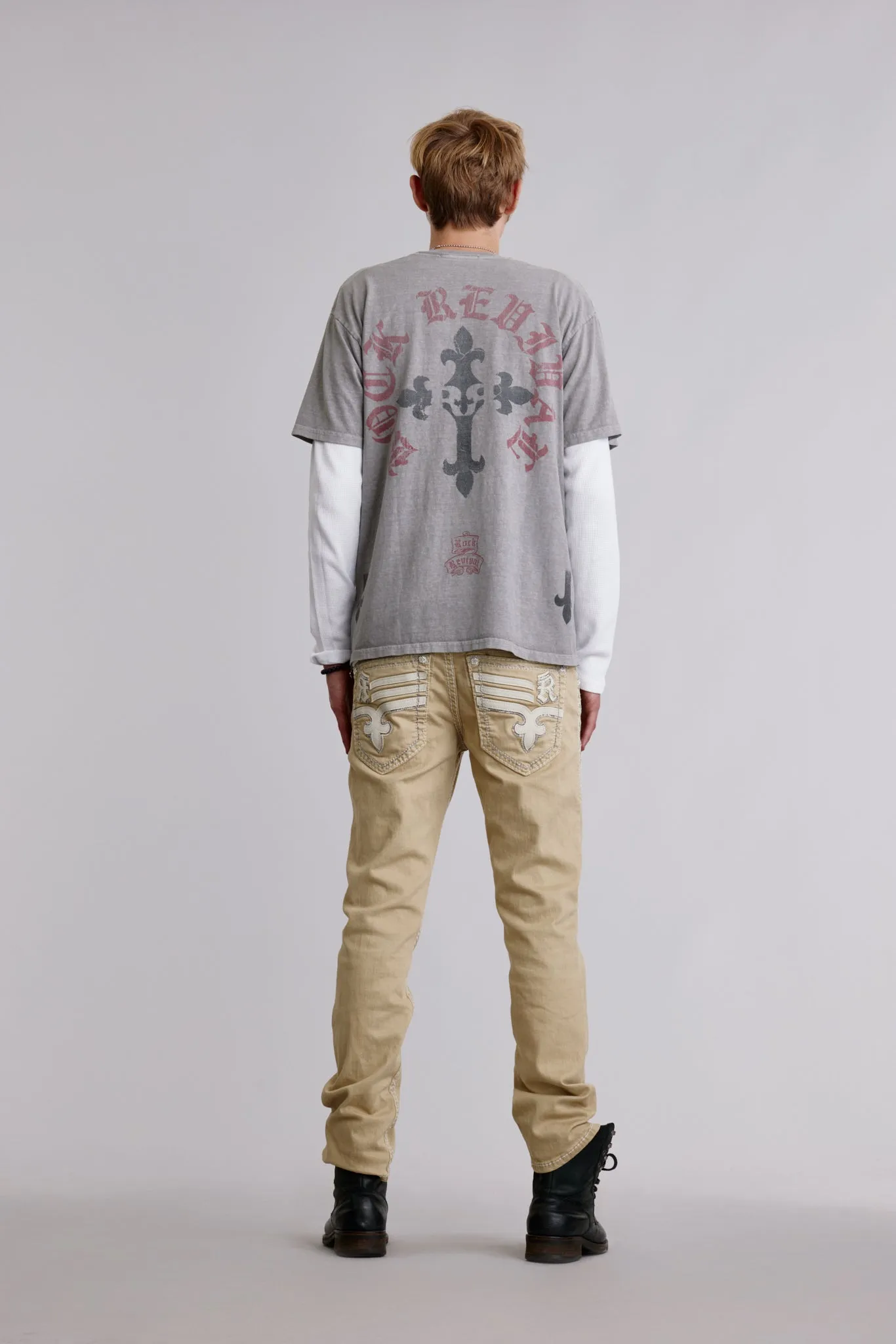 Eternal Tee in Weathered Grey sold by Rock Revival product image thumbnail 2