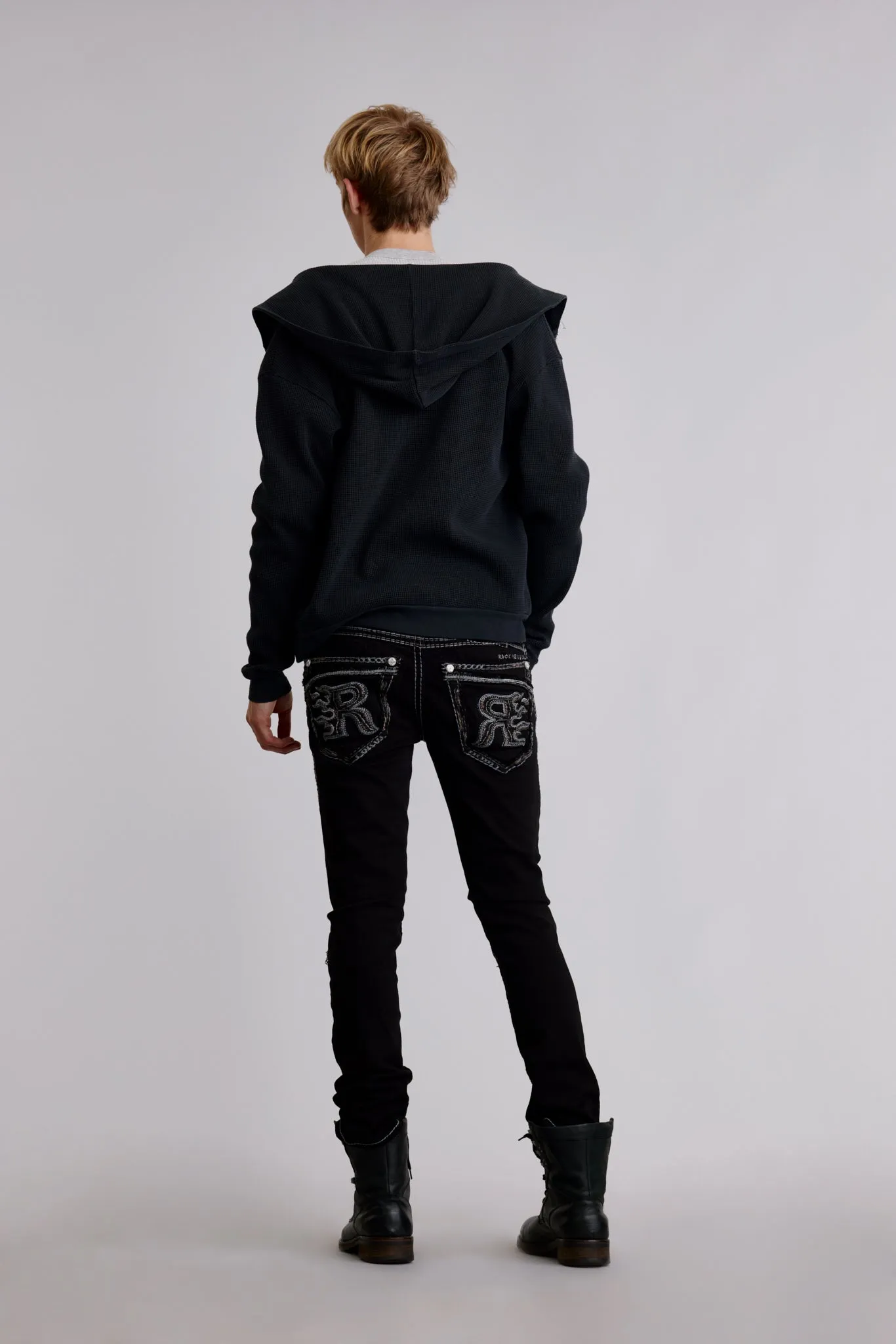 Hektor Alt Straight Jeans in Black sold by Rock Revival product image thumbnail 2