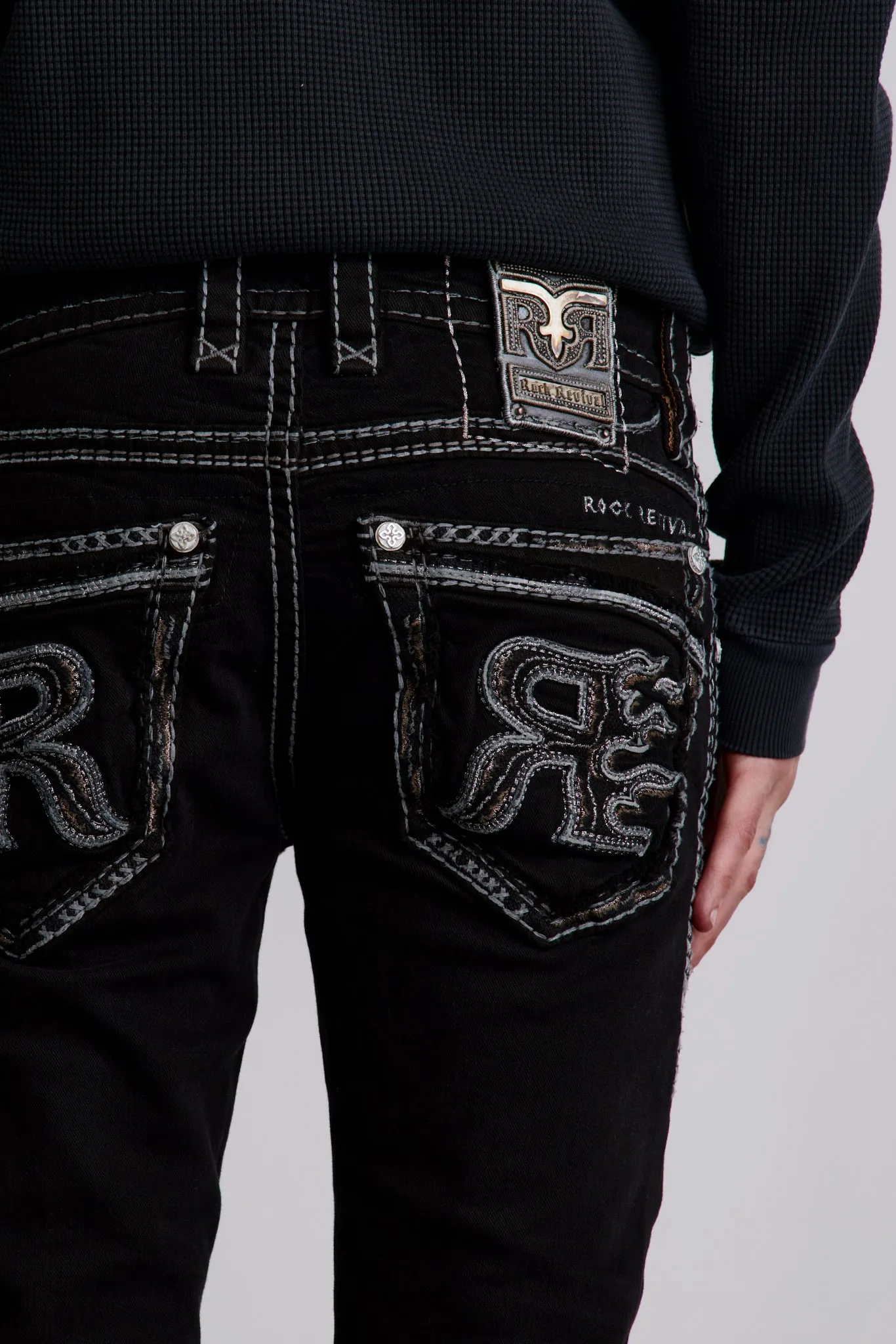 Hektor Alt Straight Jeans in Black sold by Rock Revival product image thumbnail 4