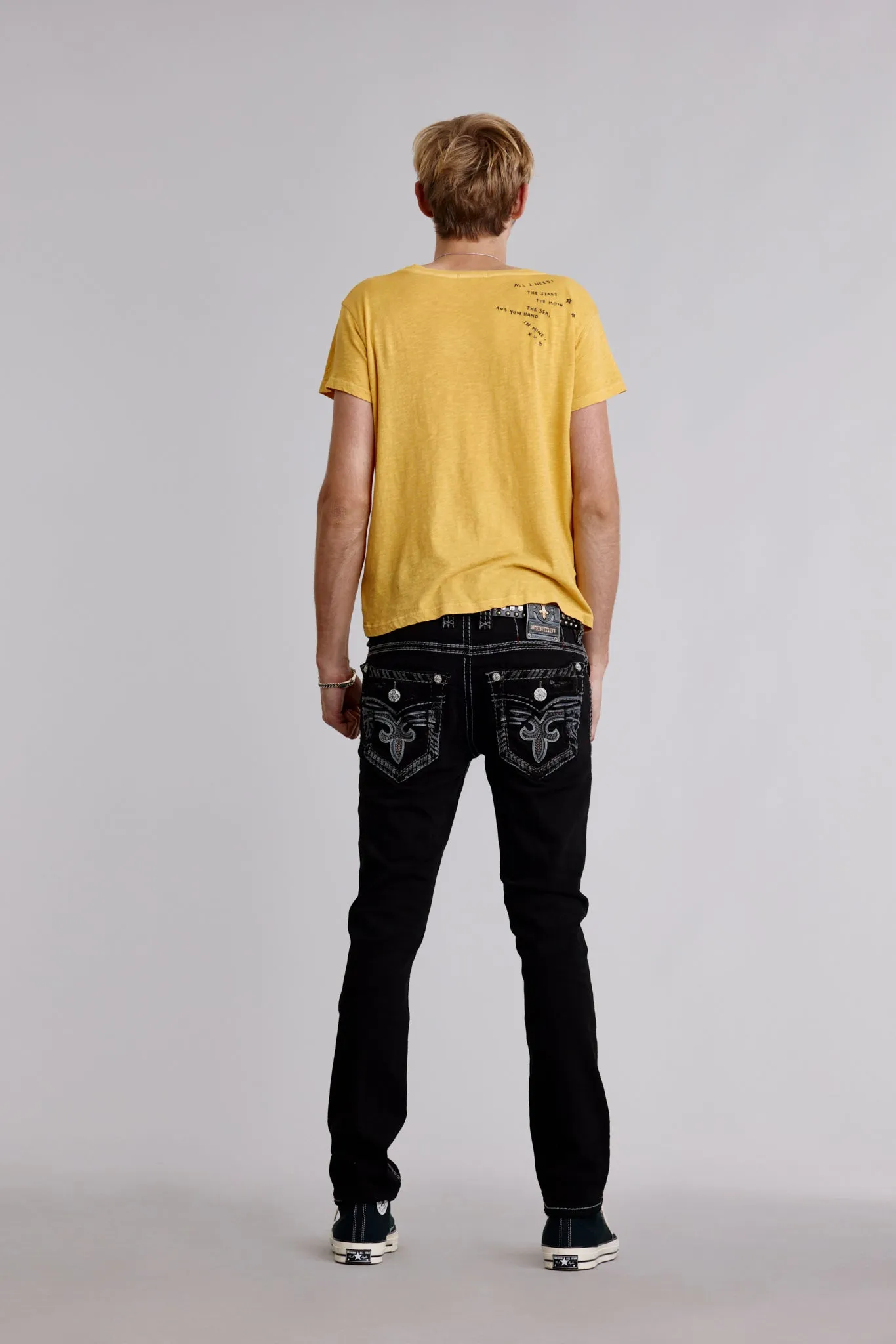 Wylie Alt Straight Jeans in Black sold by Rock Revival product image thumbnail 2
