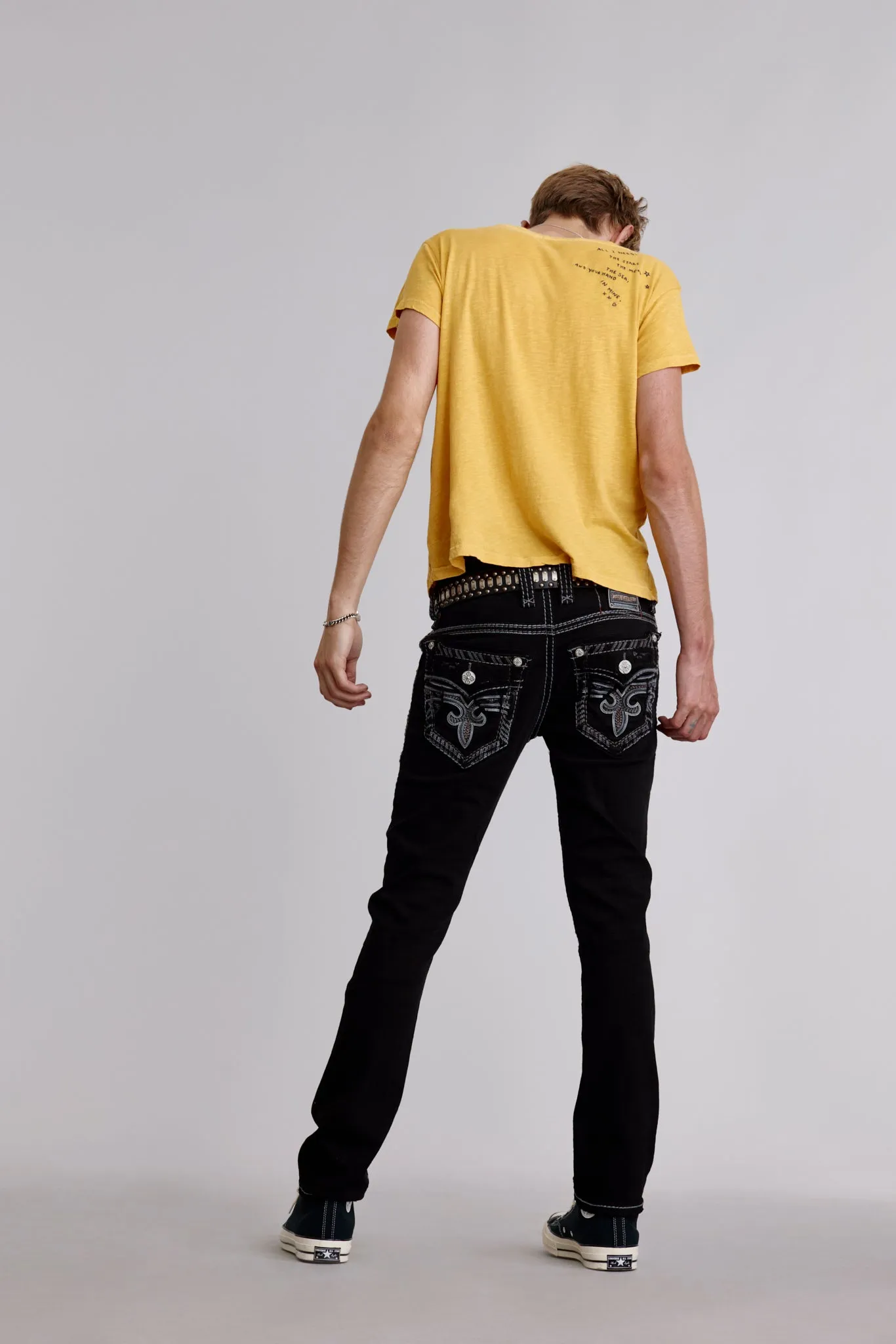 Wylie Alt Straight Jeans in Black sold by Rock Revival product image thumbnail 4