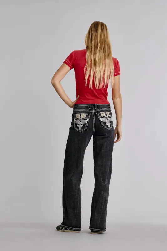 Kiella High Rise Wide Leg Jeans made by Rock Revival