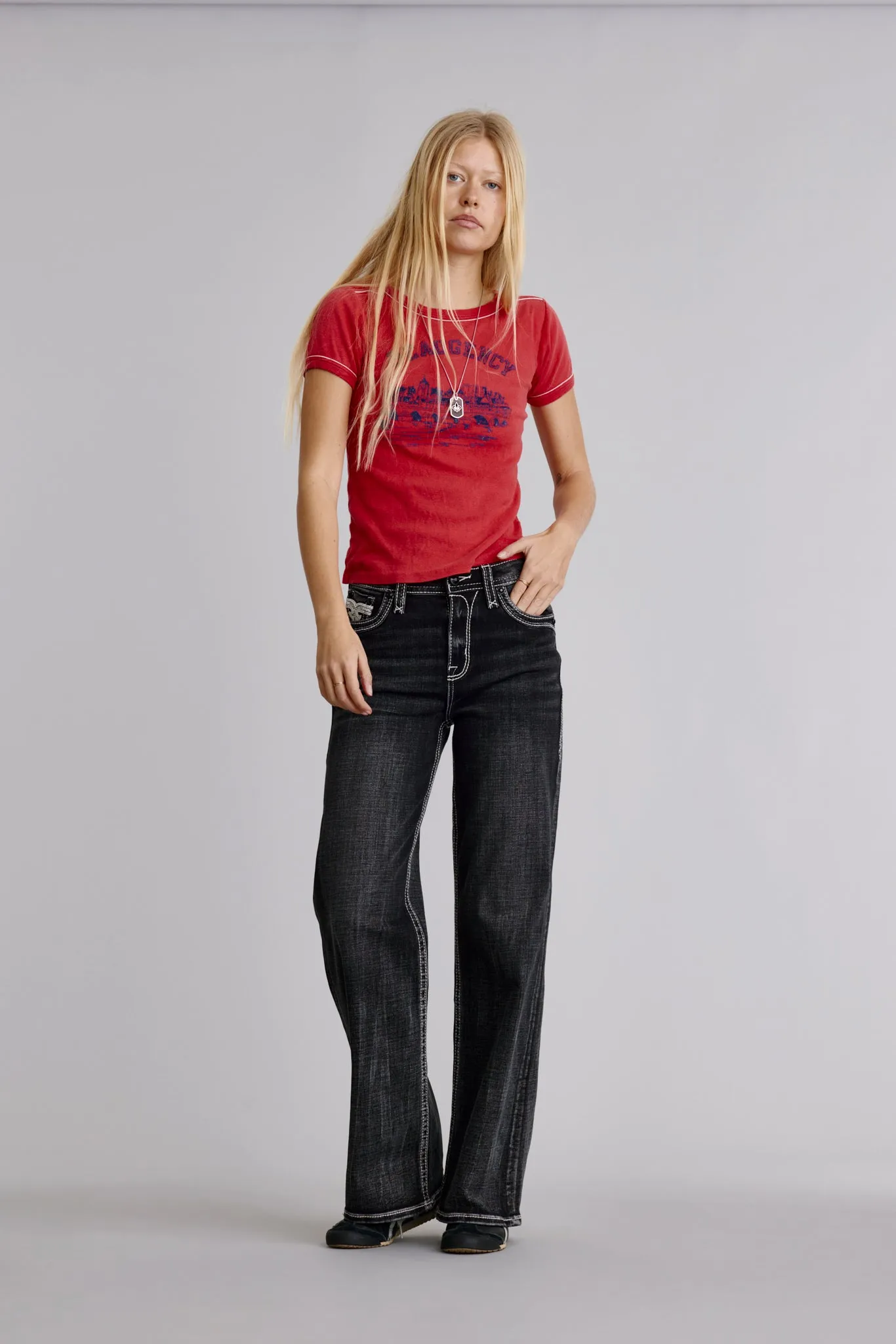 Kiella High Rise Wide Leg Jeans sold by Rock Revival product image thumbnail 3
