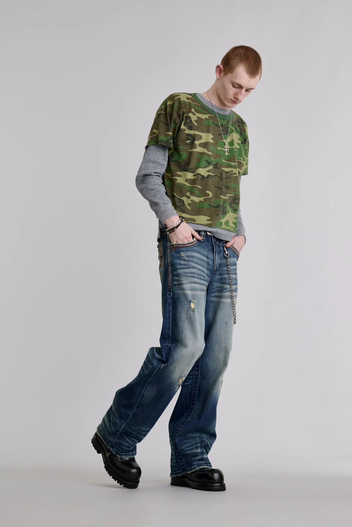 Milton Baggy 2 Studded Jeans sold by Rock Revival product image thumbnail 4