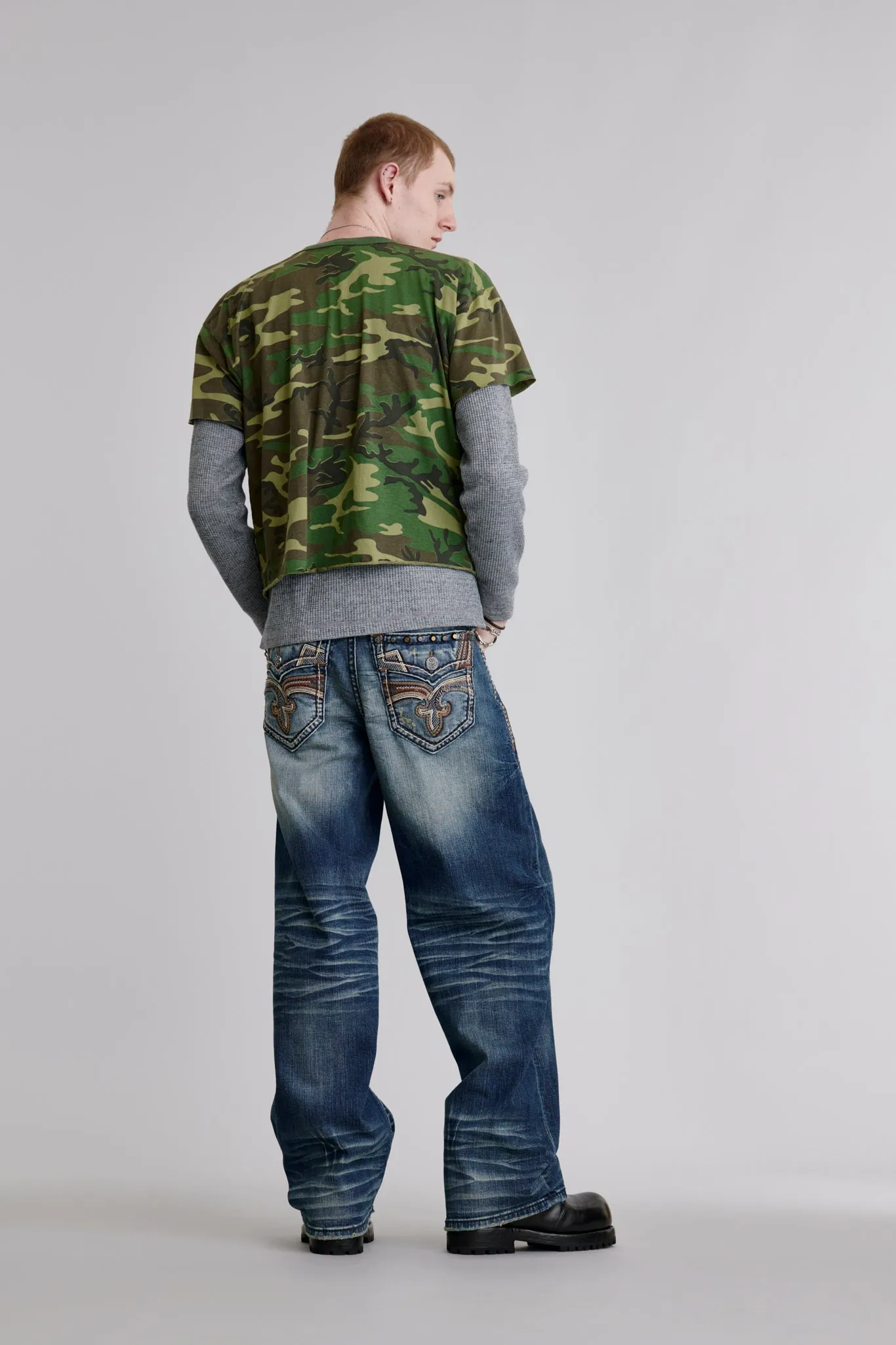 Milton Baggy 2 Studded Jeans sold by Rock Revival product image thumbnail 3