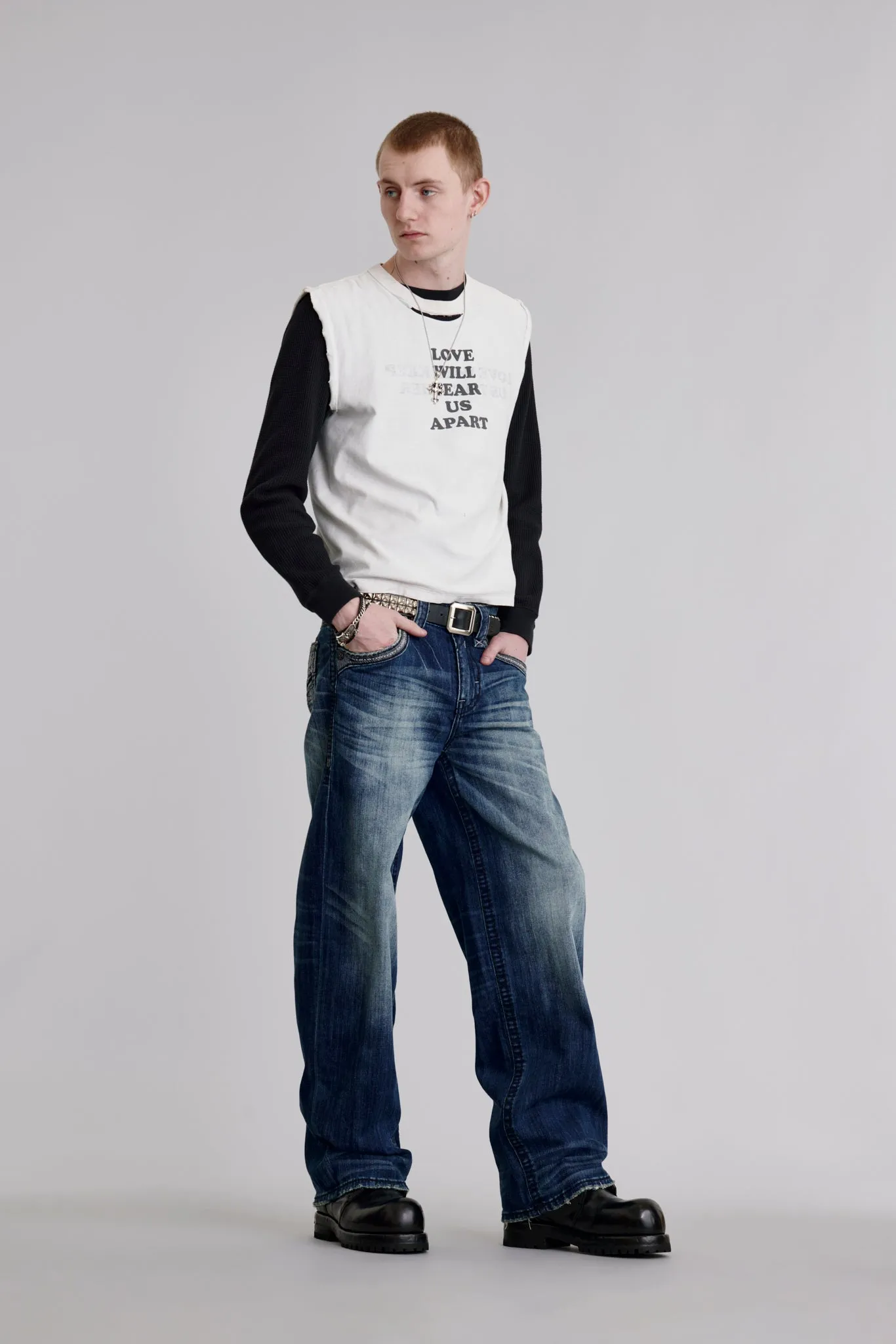 Milton Baggy 2 Jeans in Dark Blue sold by Rock Revival