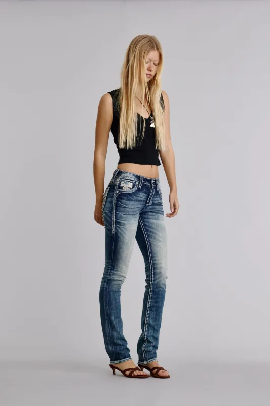 Yui Straight Jeans in Medium Wash made by Rock Revival