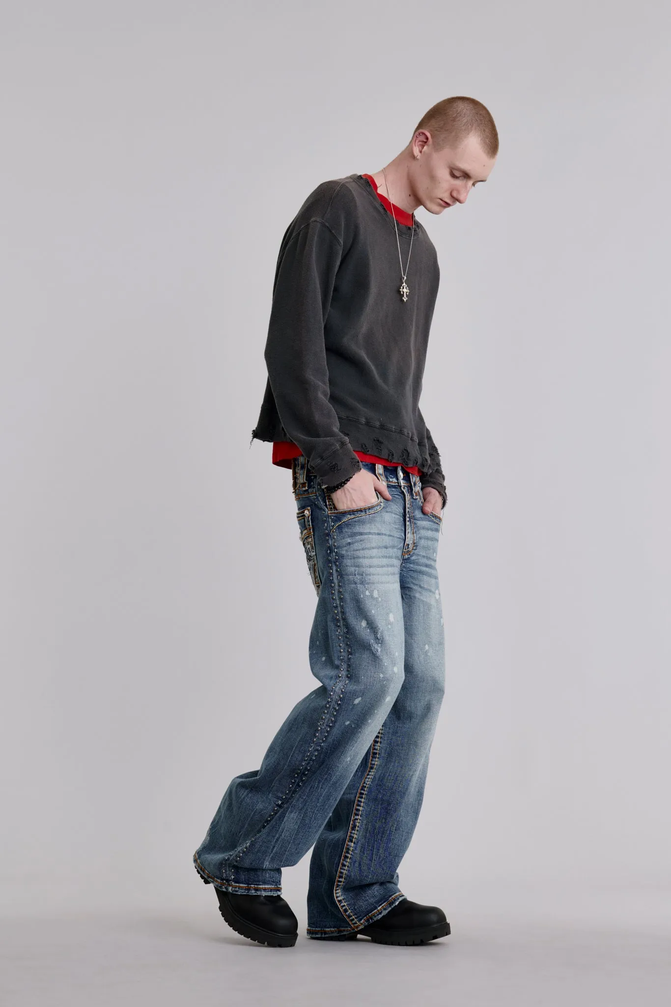 Adan Baggy 3 Jeans in Medium Wash sold by Rock Revival product image thumbnail 5