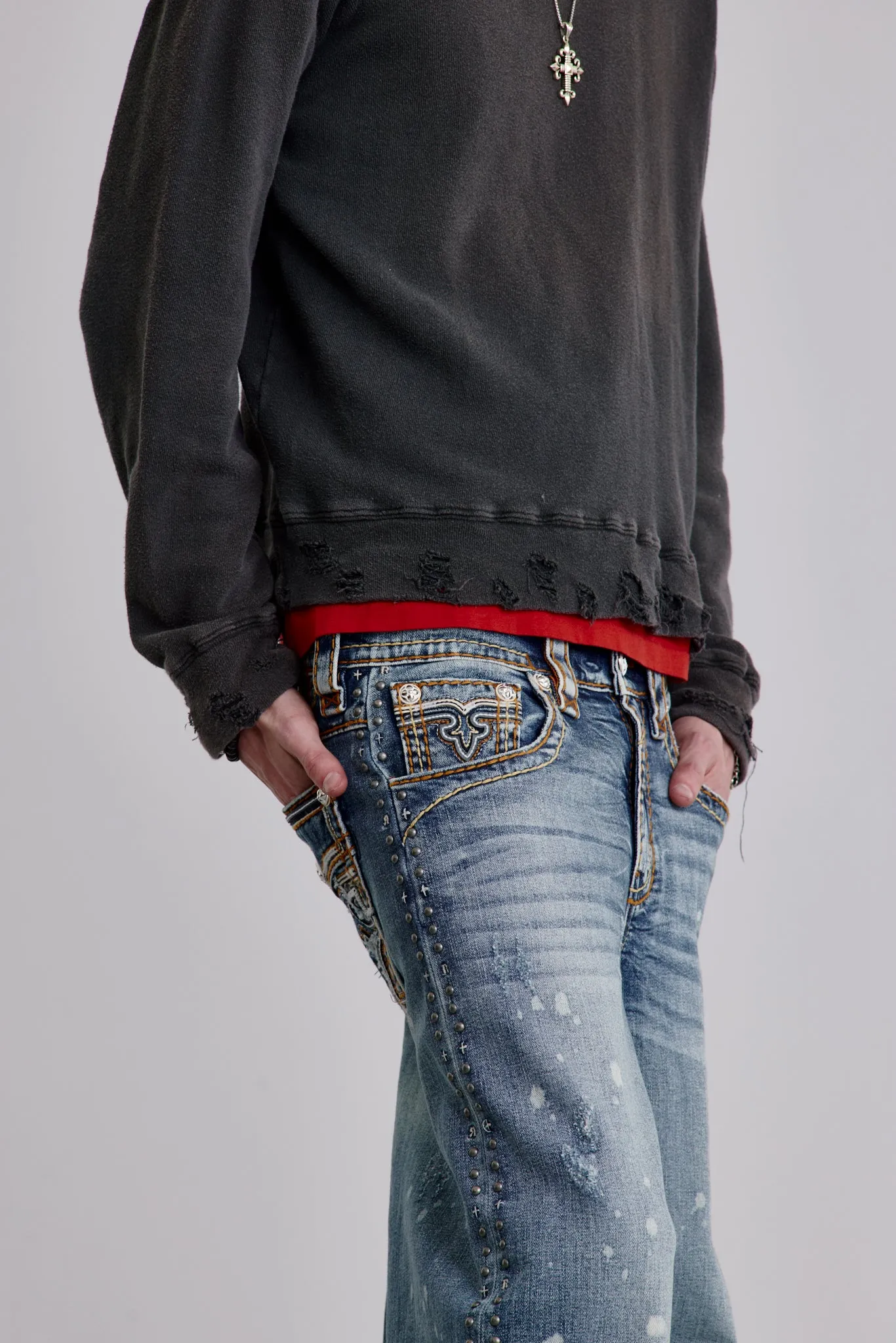 Adan Baggy 3 Jeans in Medium Wash sold by Rock Revival product image thumbnail 3