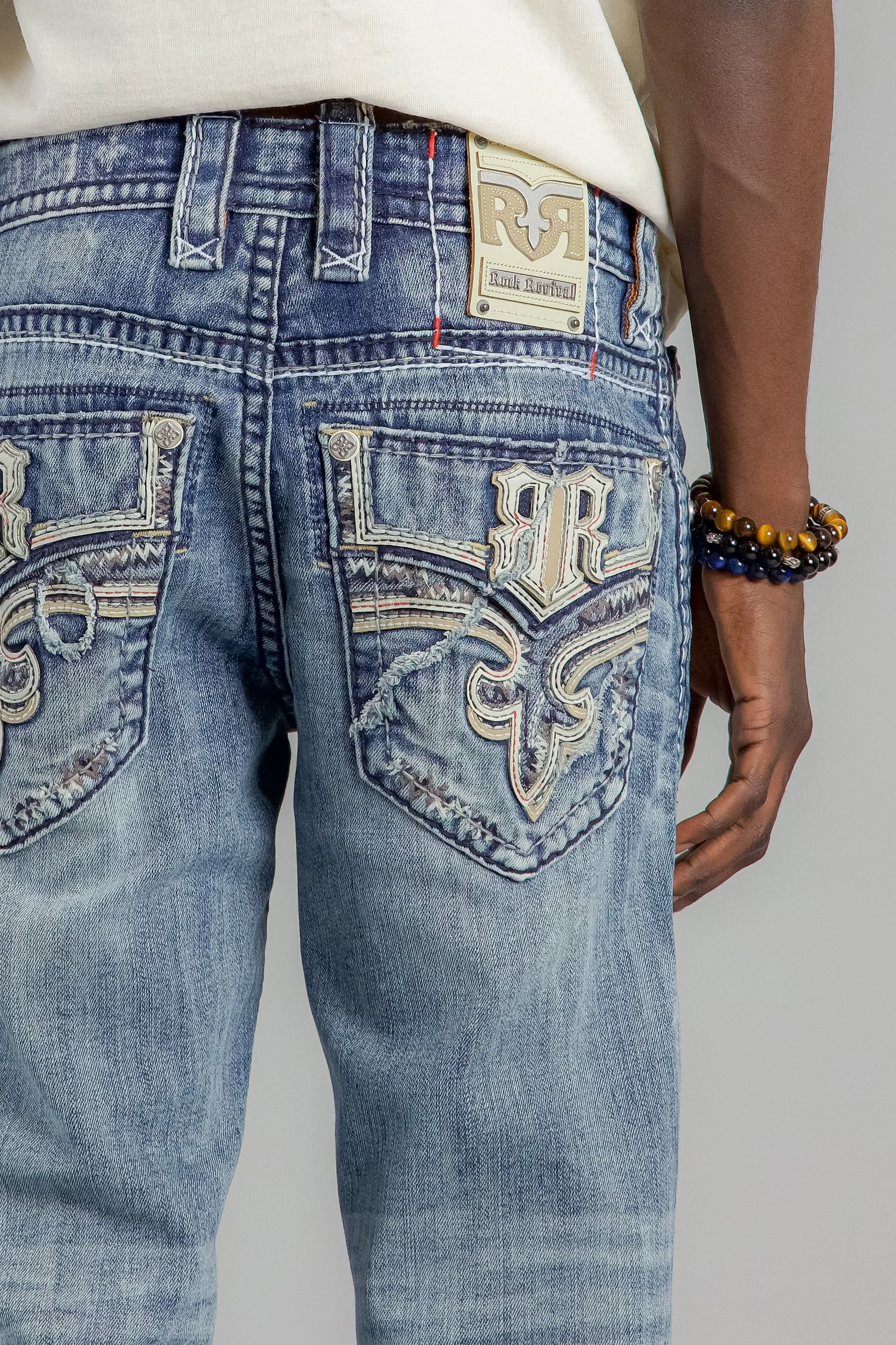 Richie Straight Jeans in Light Blue sold by Rock Revival product image thumbnail 2
