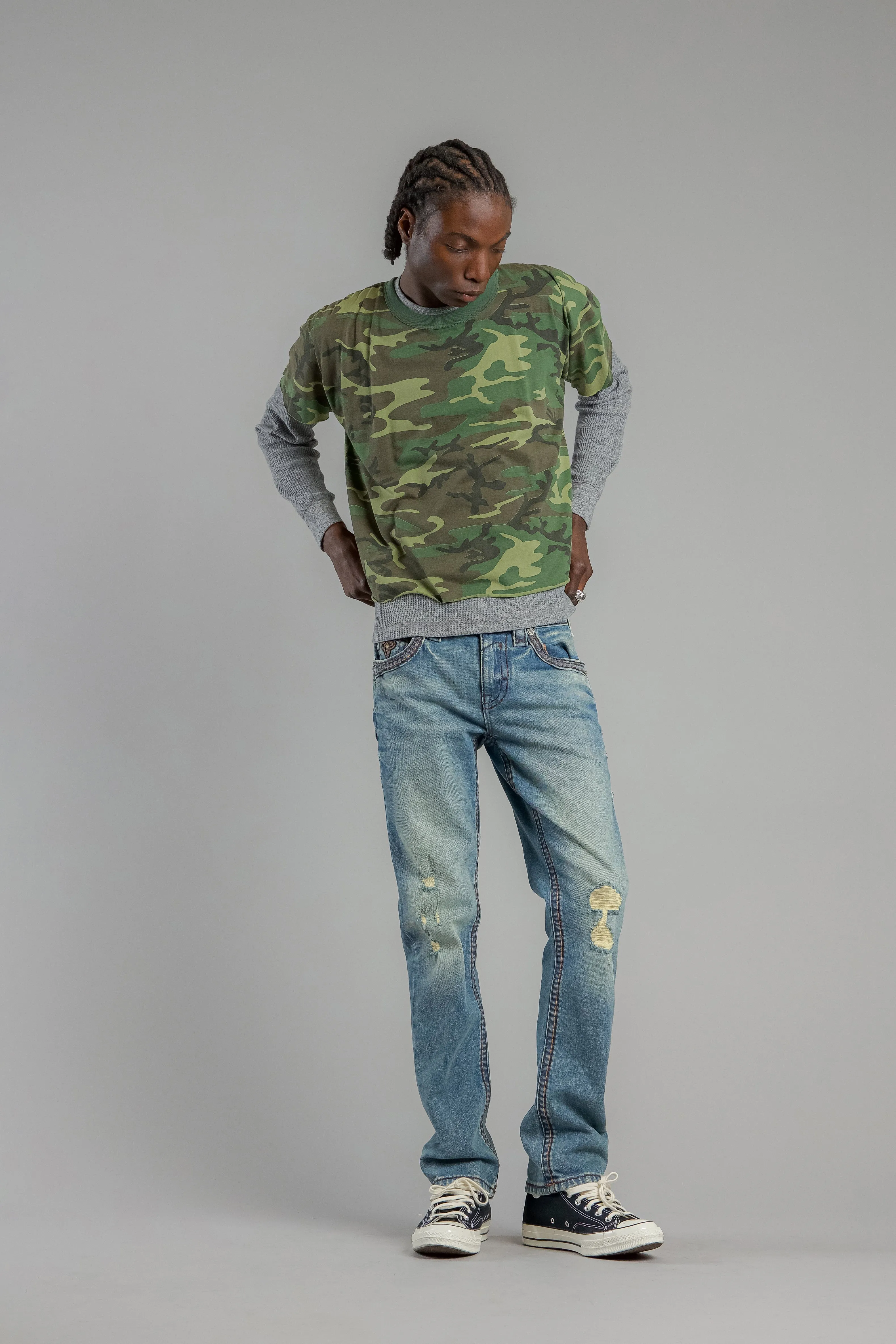Wes Straight Jeans Light Vintage Blue sold by Rock Revival
