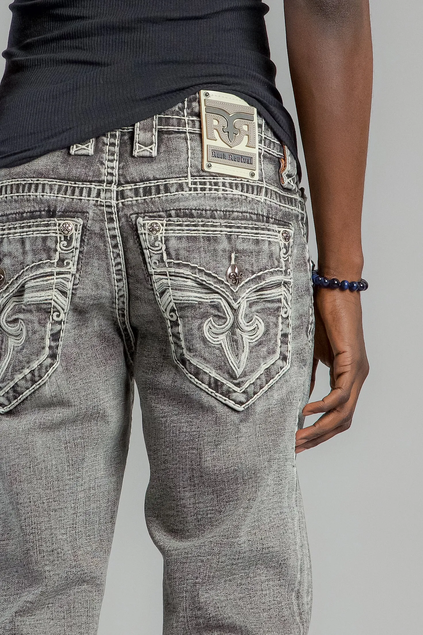 Haiden Straight Jeans in Gray sold by Rock Revival product image thumbnail 2