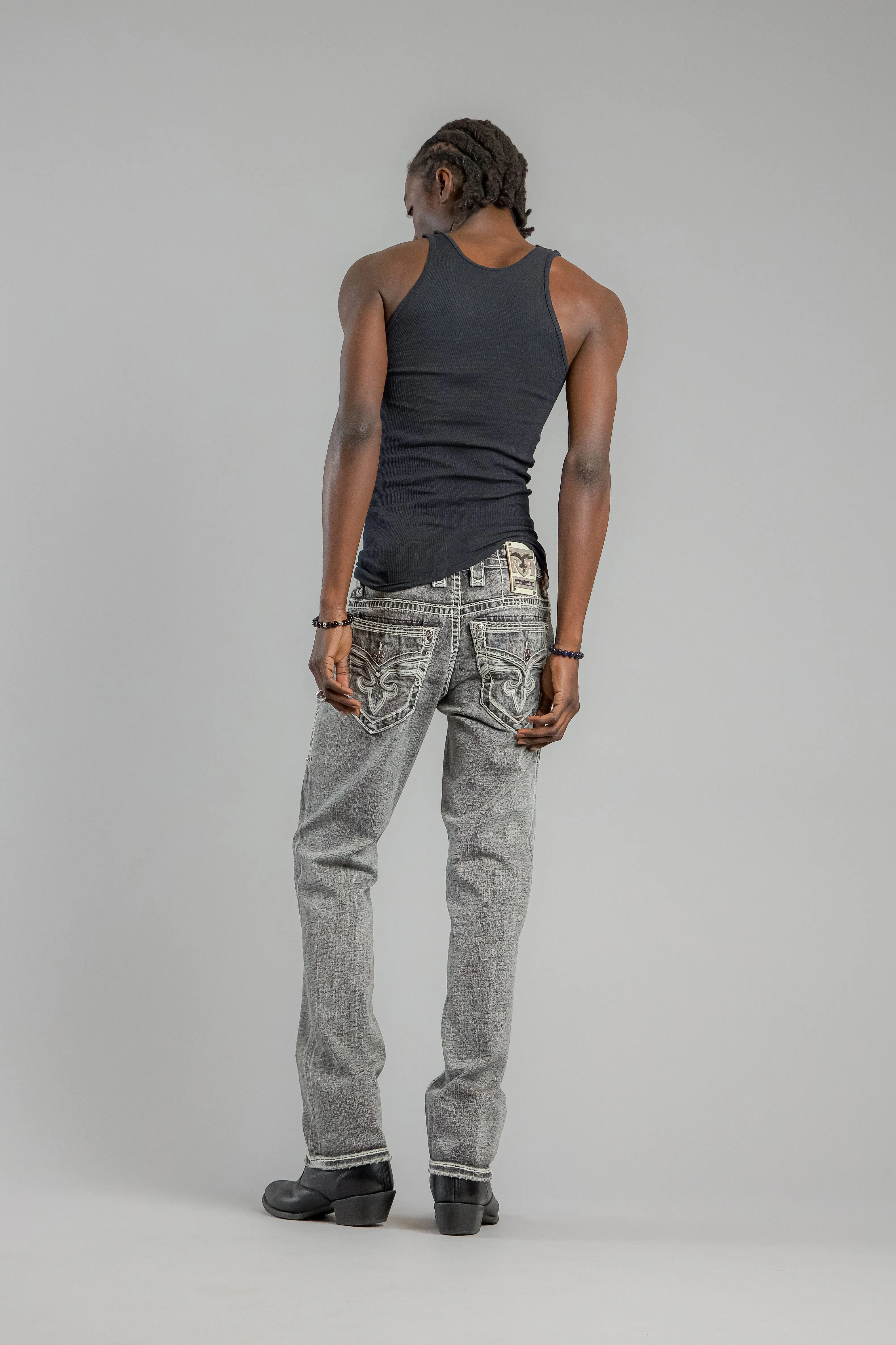 Haiden Straight Jeans in Gray sold by Rock Revival product image thumbnail 3