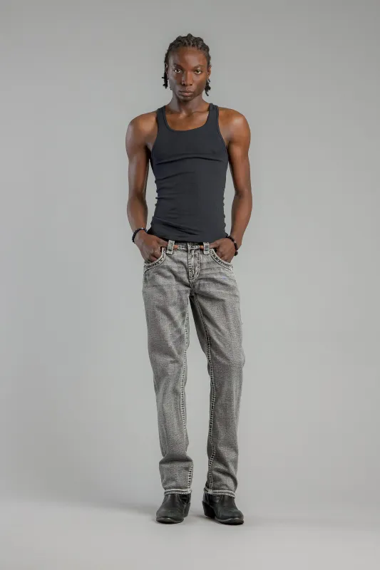 Haiden Straight Jeans in Gray made by Rock Revival
