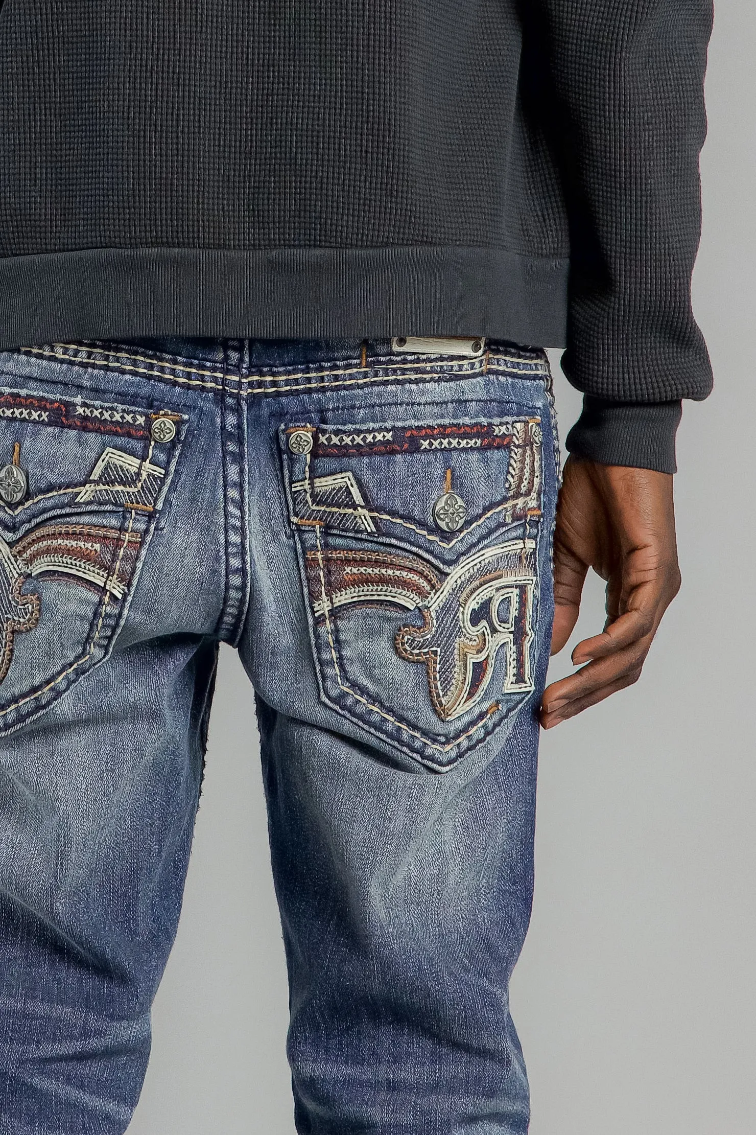 Bexton Straight Jeans in Vintage Blue sold by Rock Revival product image thumbnail 2