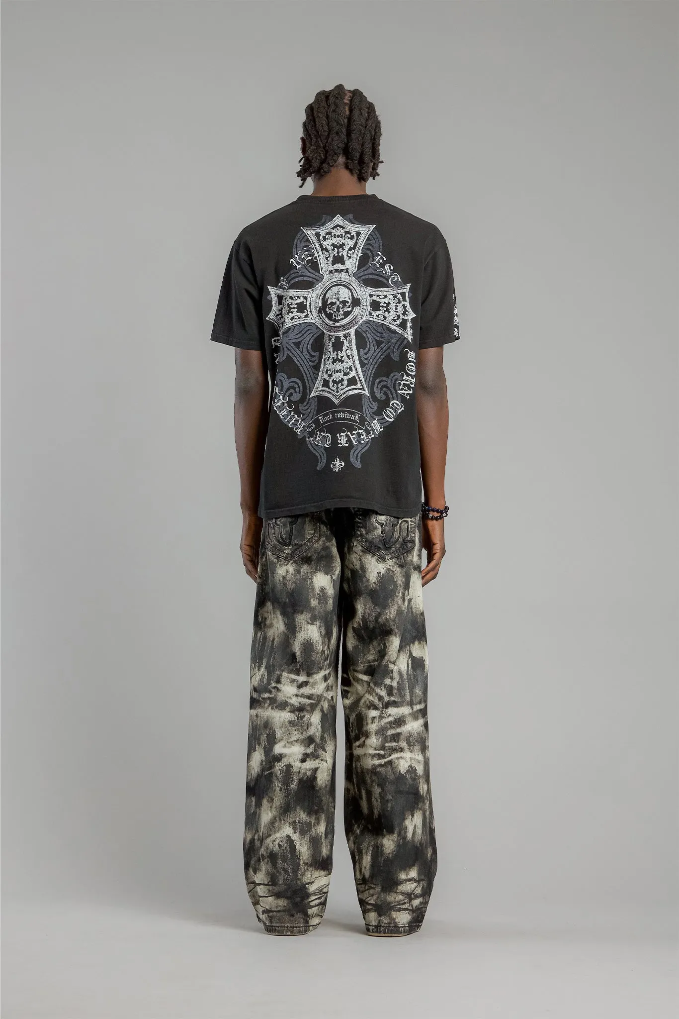 Cross Forme Tee in Dust Black sold by Rock Revival product image thumbnail 4