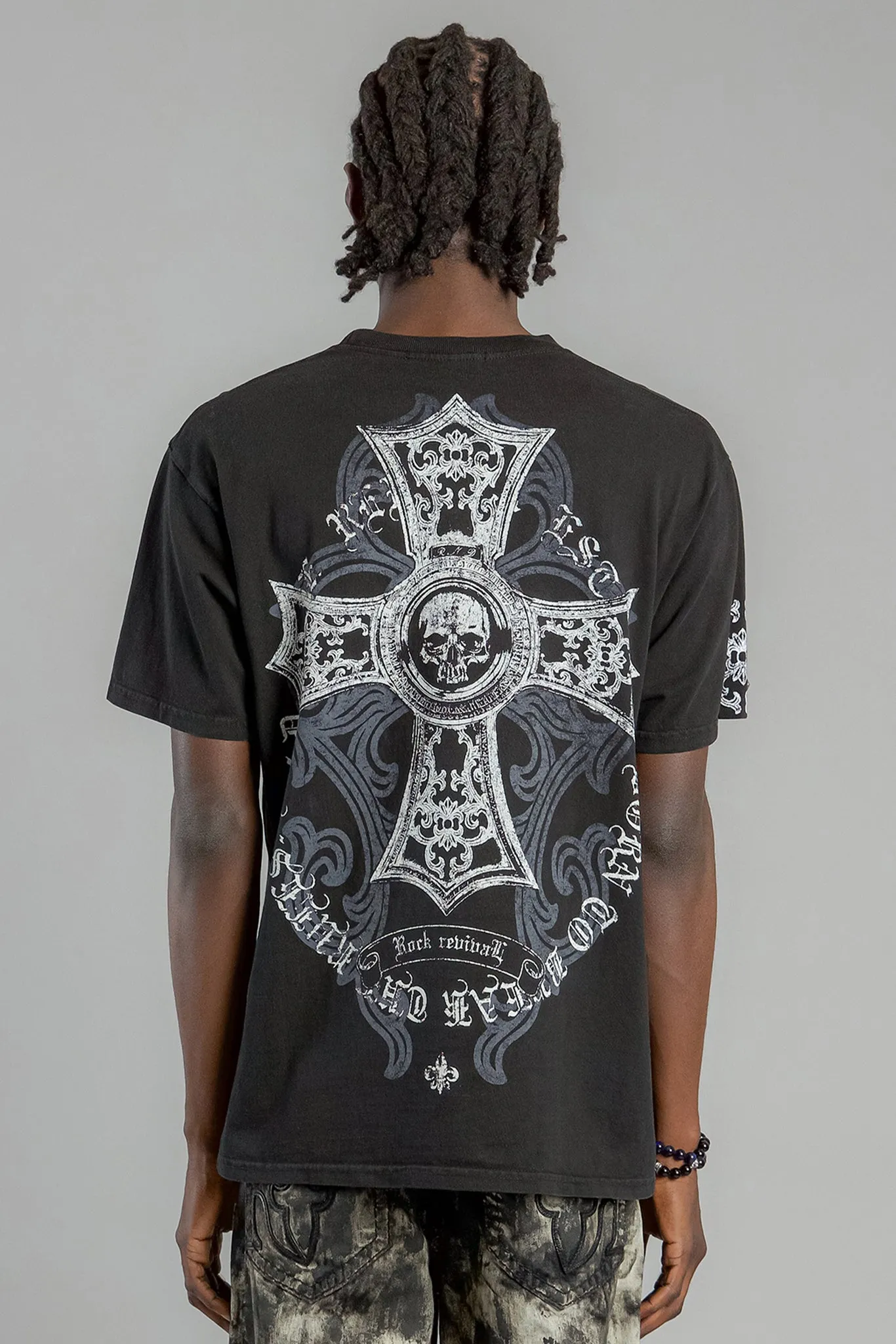 Cross Forme Tee in Dust Black sold by Rock Revival product image thumbnail 2