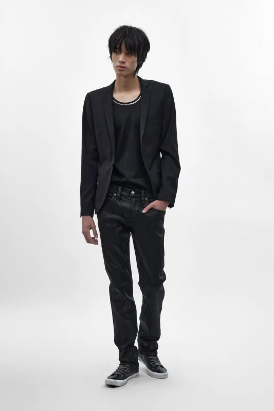 Gene Slim Jeans in Black Coating made by Rock Revival