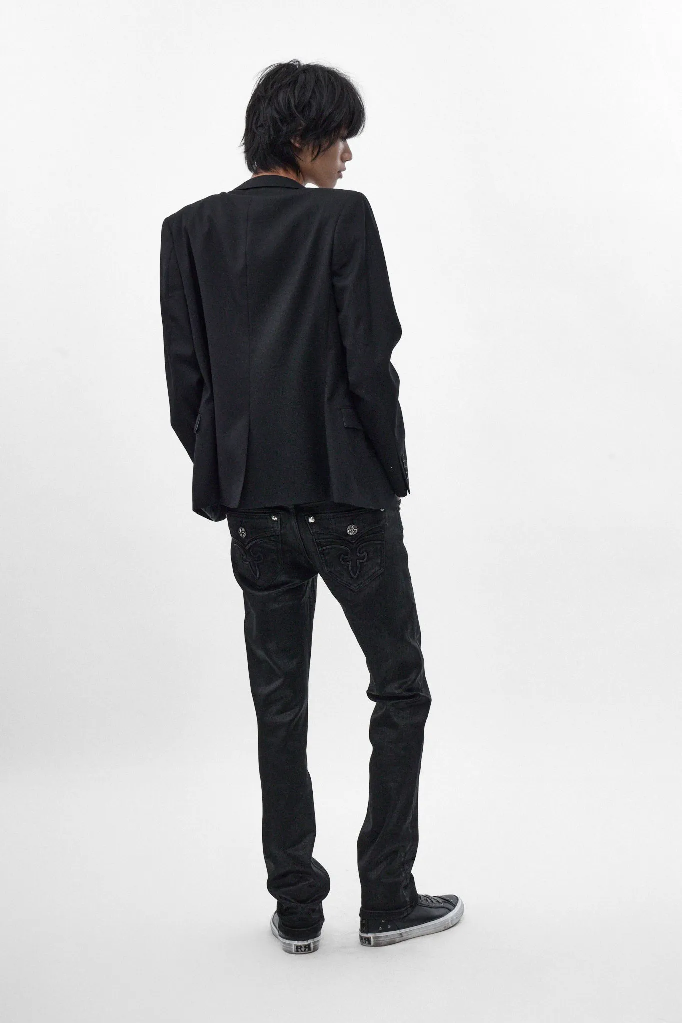 Gene Slim Jeans in Black Coating sold by Rock Revival product image thumbnail 4