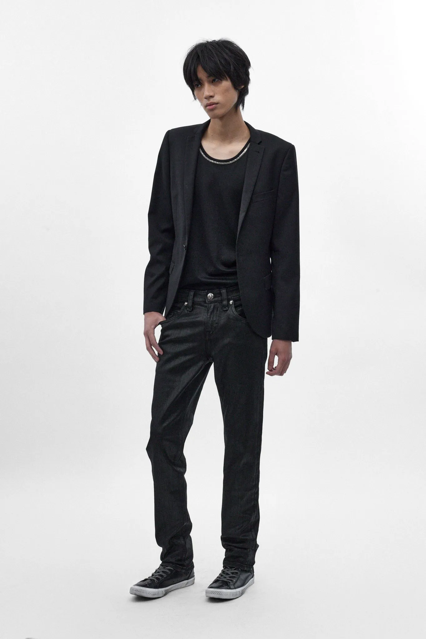 Gene Slim Jeans in Black Coating sold by Rock Revival product image thumbnail 3