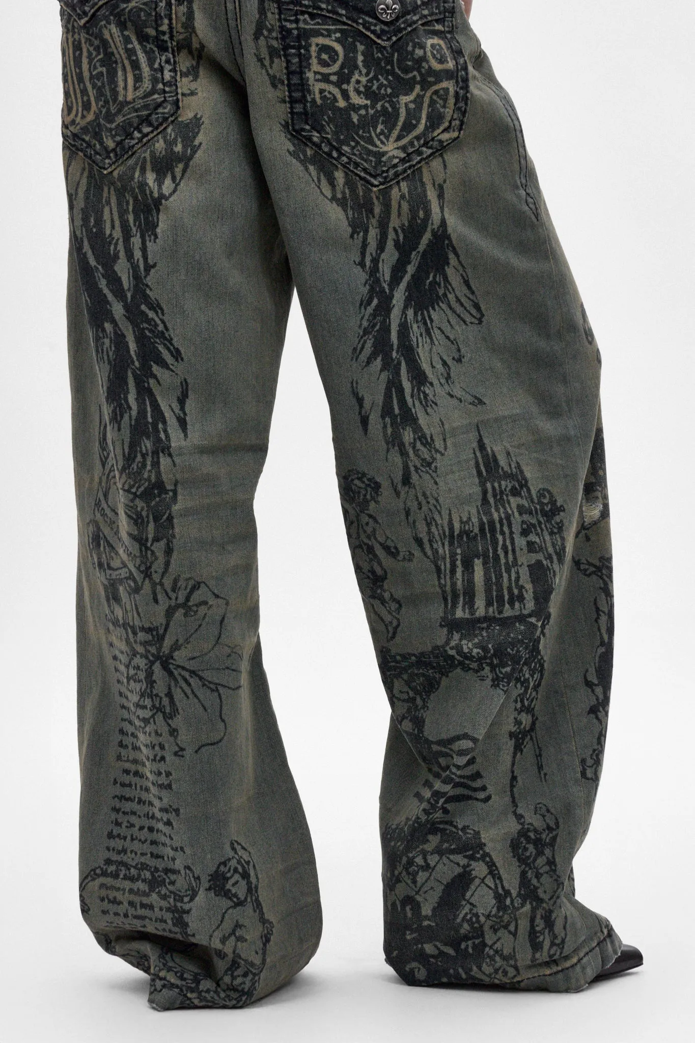 Rock Revival by Jaded London Colossus Jeans in Vintage Blue (W) sold by Rock Revival product image thumbnail 5