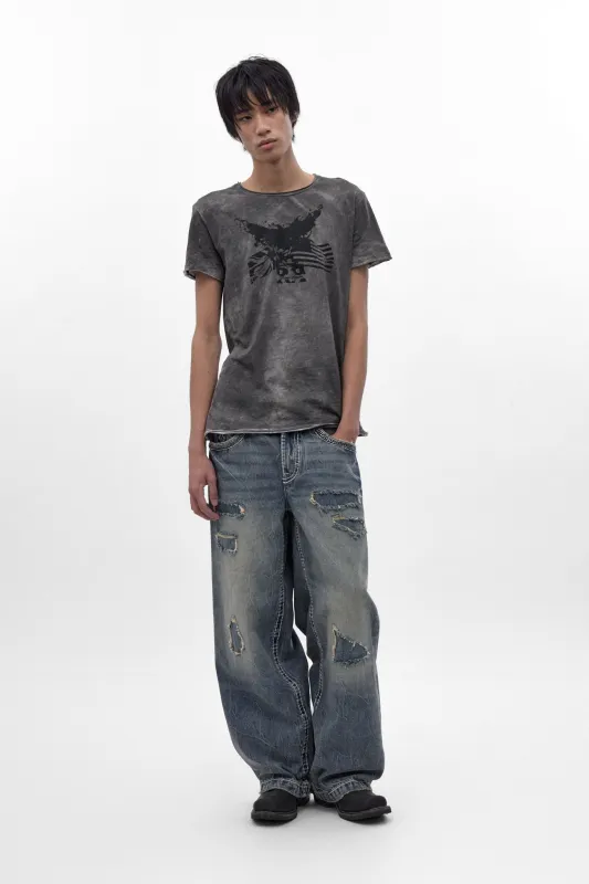 Colossus Jeans, By Jaded London in Medium Blue (M) made by Rock Revival