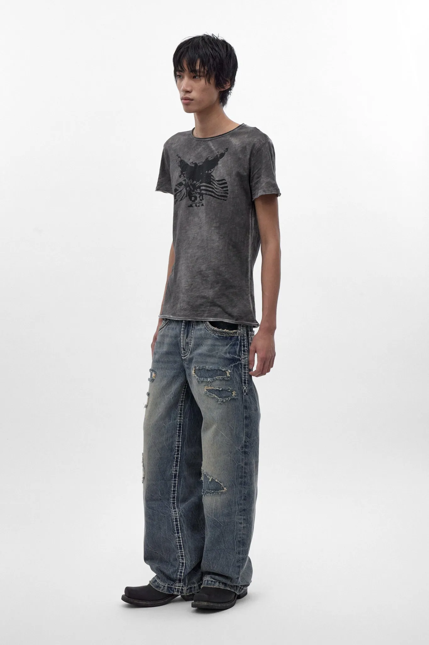 Colossus Jeans, By Jaded London in Medium Blue (M) sold by Rock Revival product image thumbnail 4