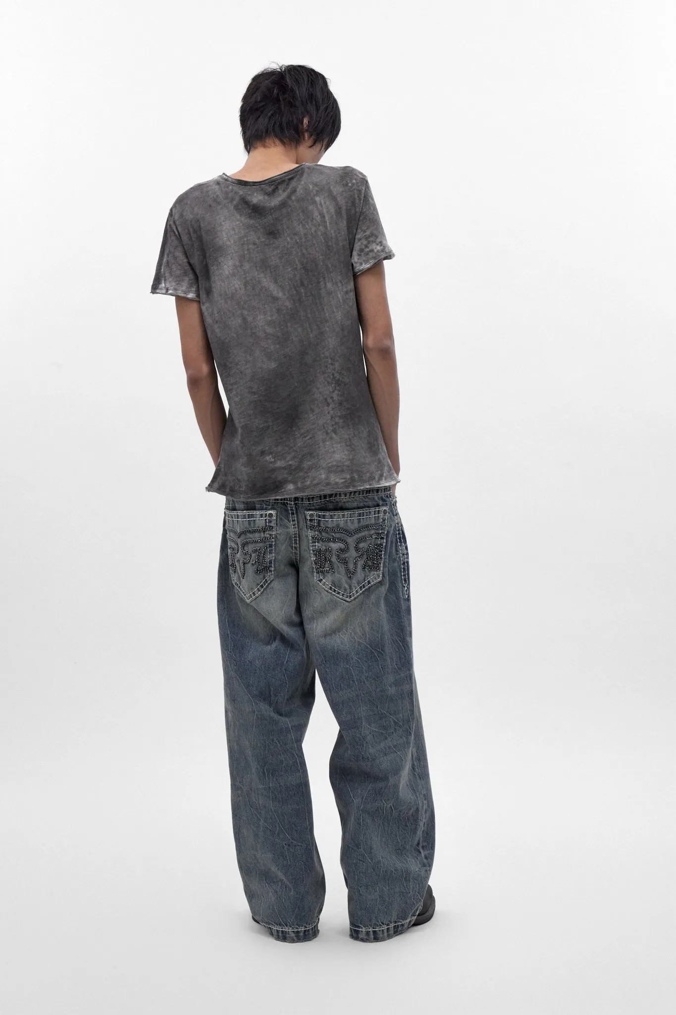 Colossus Jeans, By Jaded London in Medium Blue (M) sold by Rock Revival product image thumbnail 5