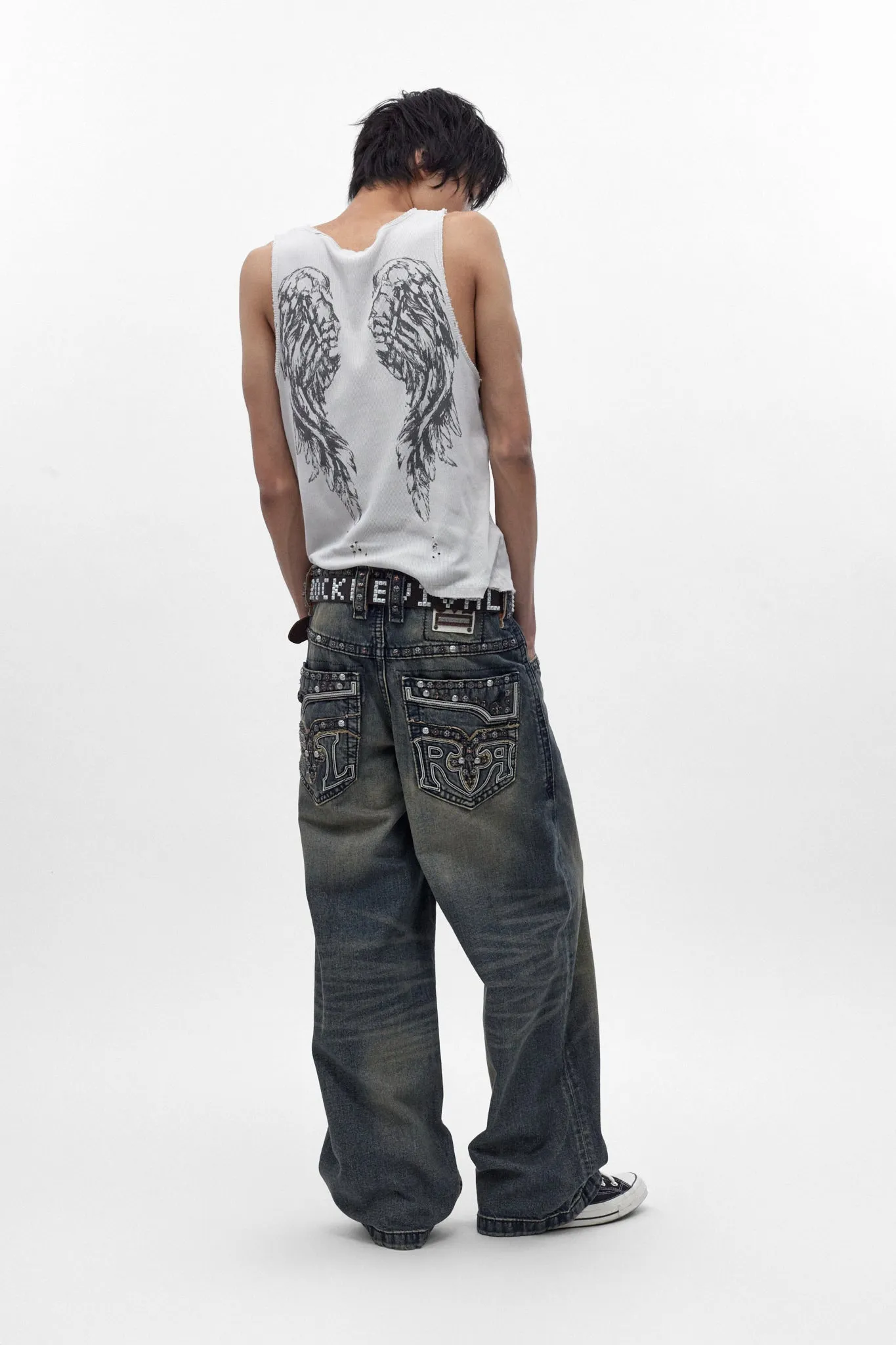 Colossus jeans, By Jaded London in Dark Blue (M) sold by Rock Revival product image thumbnail 4