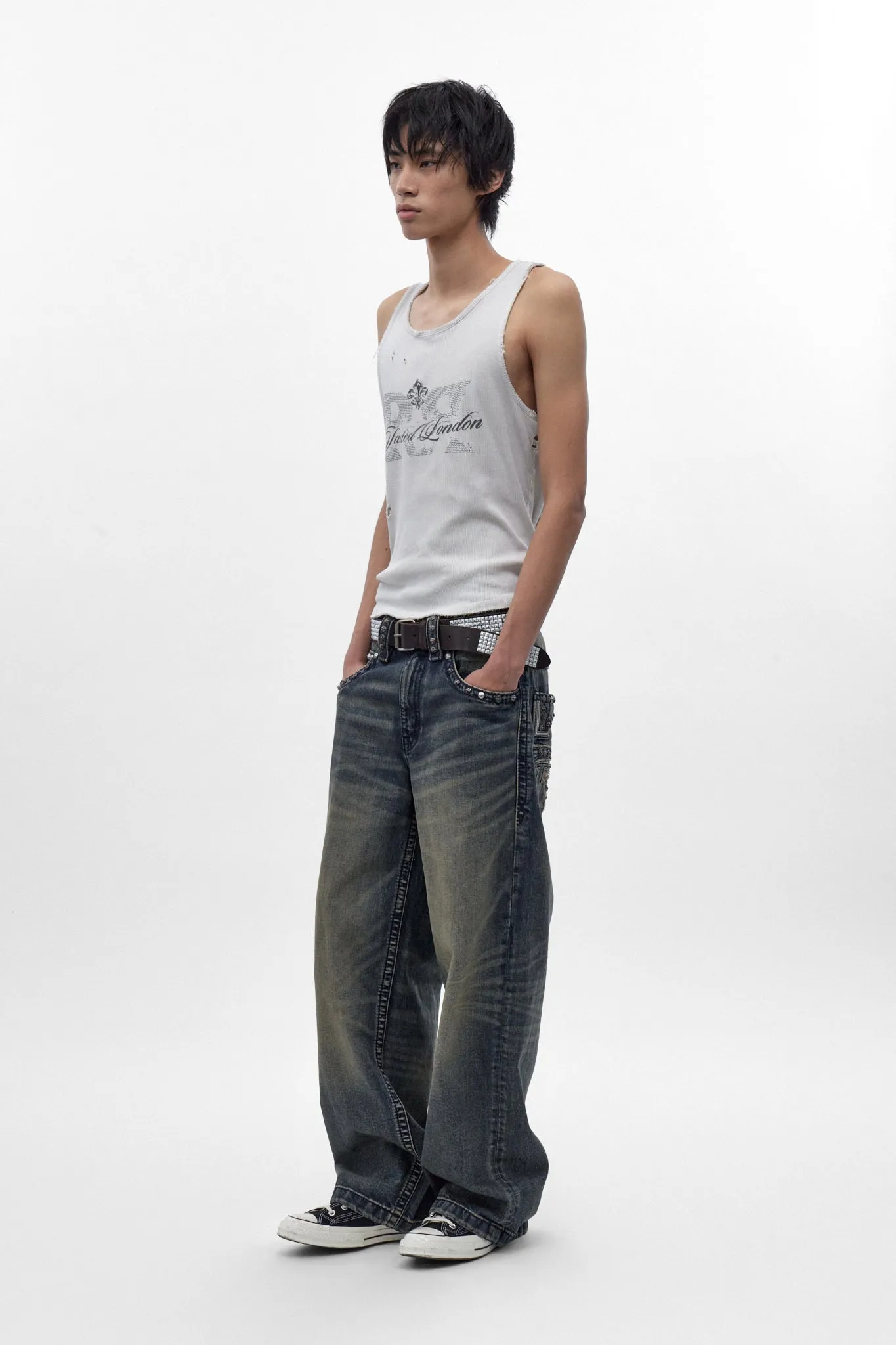 Colossus jeans, By Jaded London in Dark Blue (M) sold by Rock Revival product image thumbnail 5