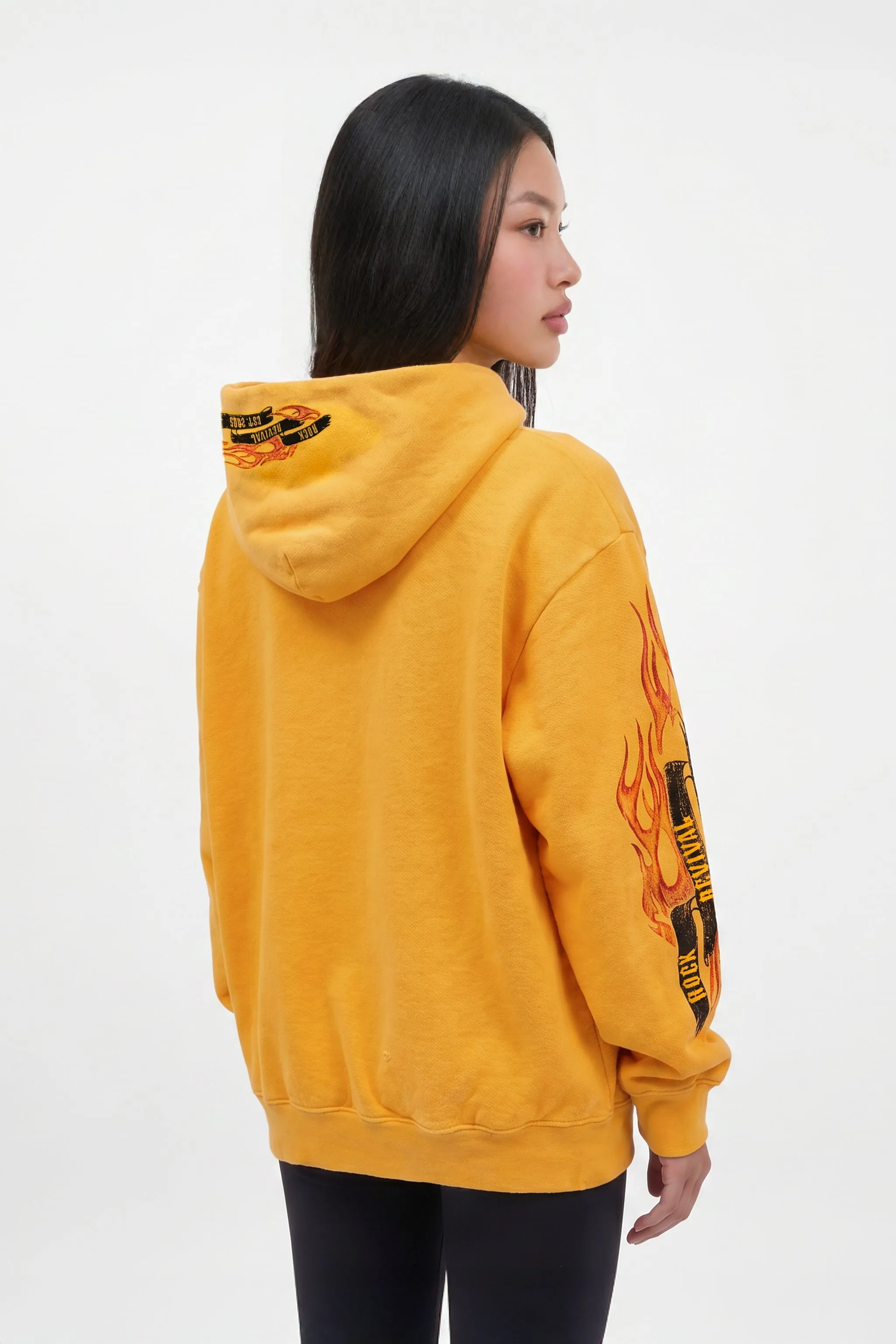 Molten Script Hoodie in Yellow (W) sold by Rock Revival product image thumbnail 2