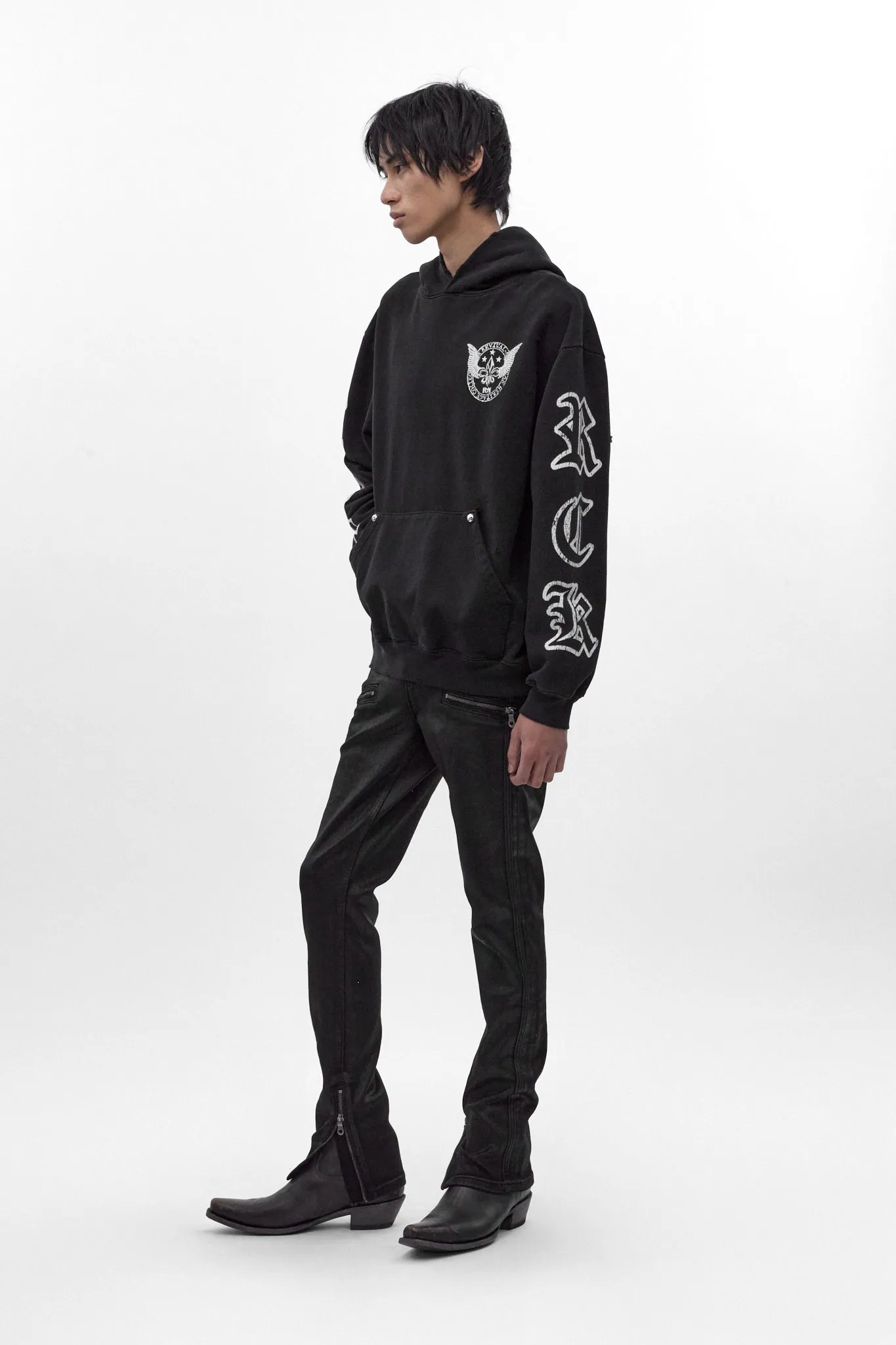 Wing Crest Hoodie in Black sold by Rock Revival product image thumbnail 5