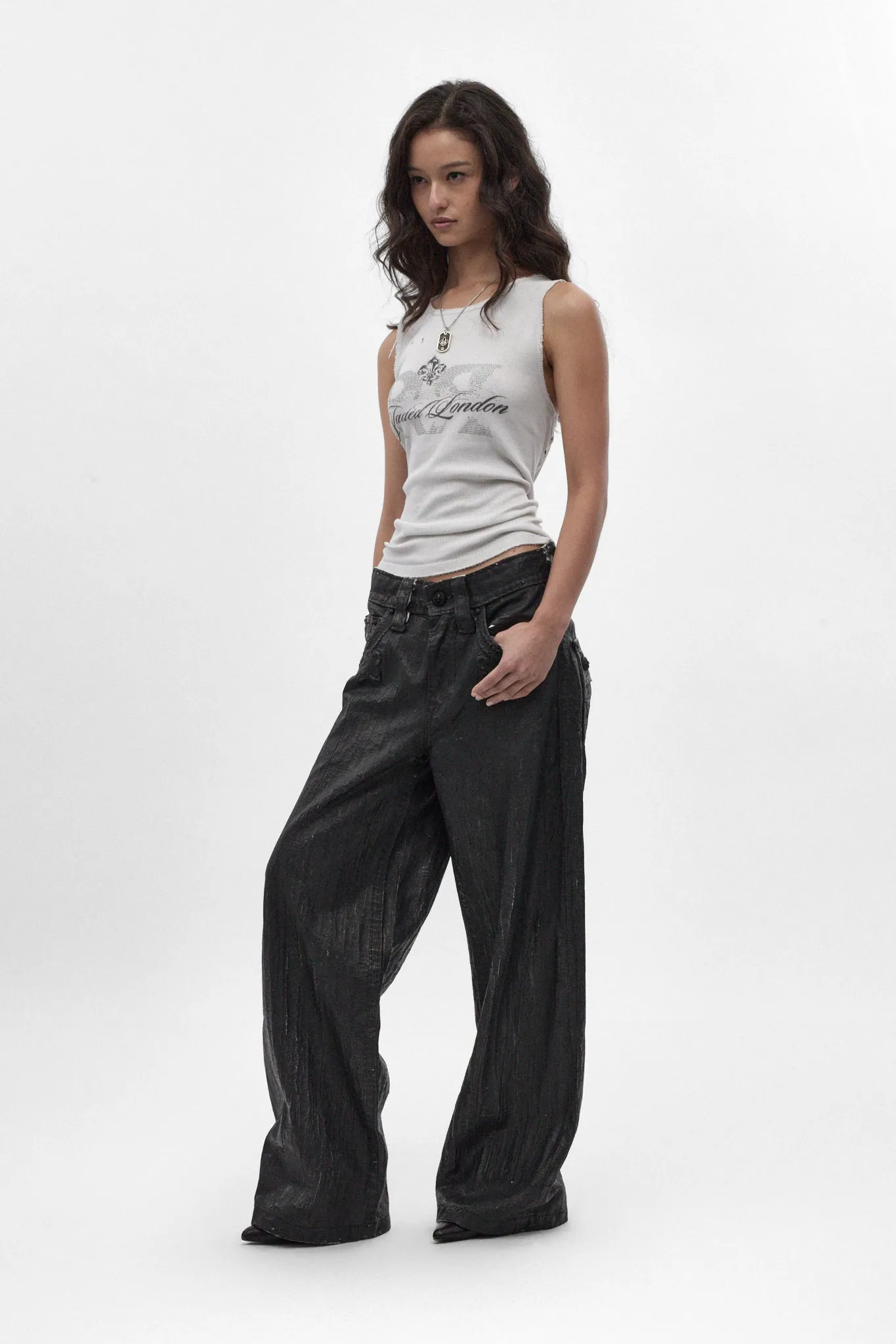 Colossus jeans, By Jaded London in Black Coating (W) sold by Rock Revival product image thumbnail 5
