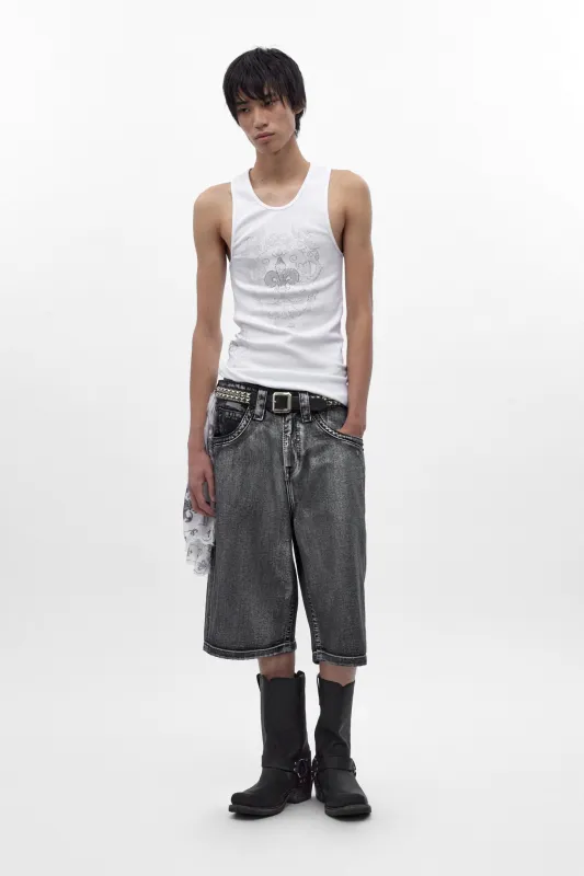 Rock Revival by Jaded London Silver Dust Shorts (M) made by Rock Revival