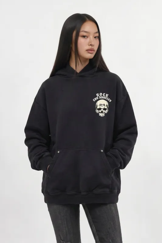 Grim Hoodie in Black (W) made by Rock Revival