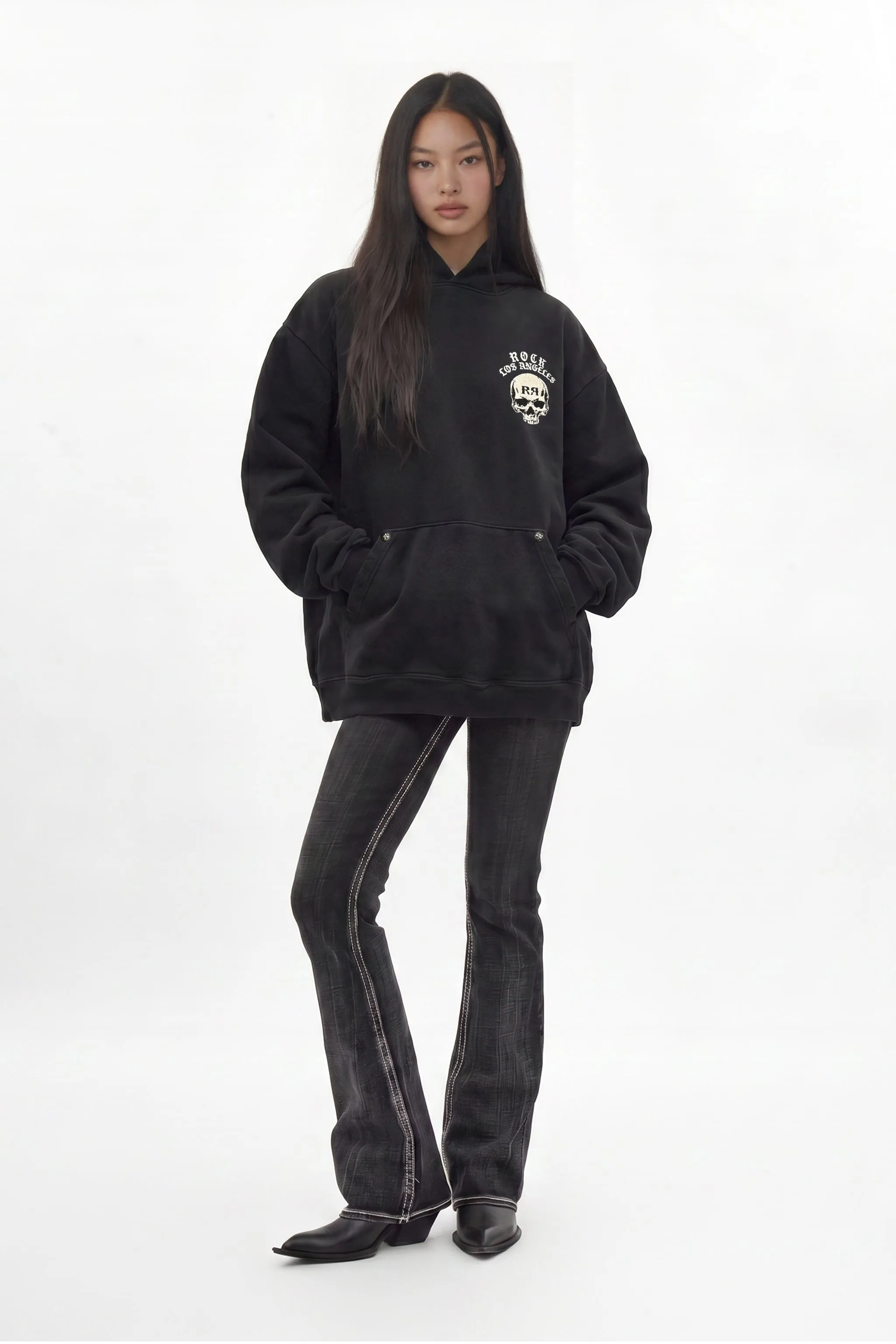 Grim Hoodie in Black (W) sold by Rock Revival product image thumbnail 2