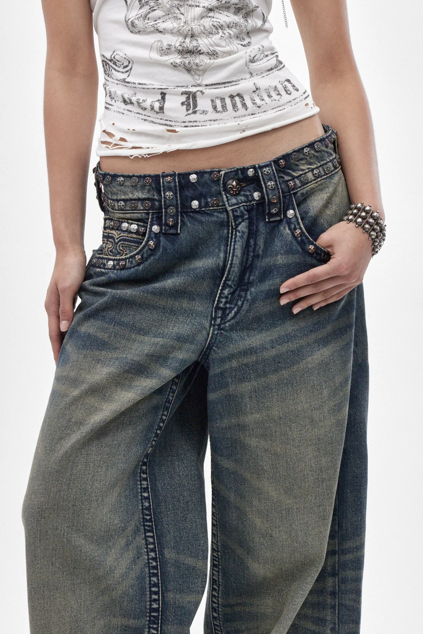 Rock Revival by Jaded London Chain Embroidered Vest Top (W) sold by Rock Revival product image thumbnail 3