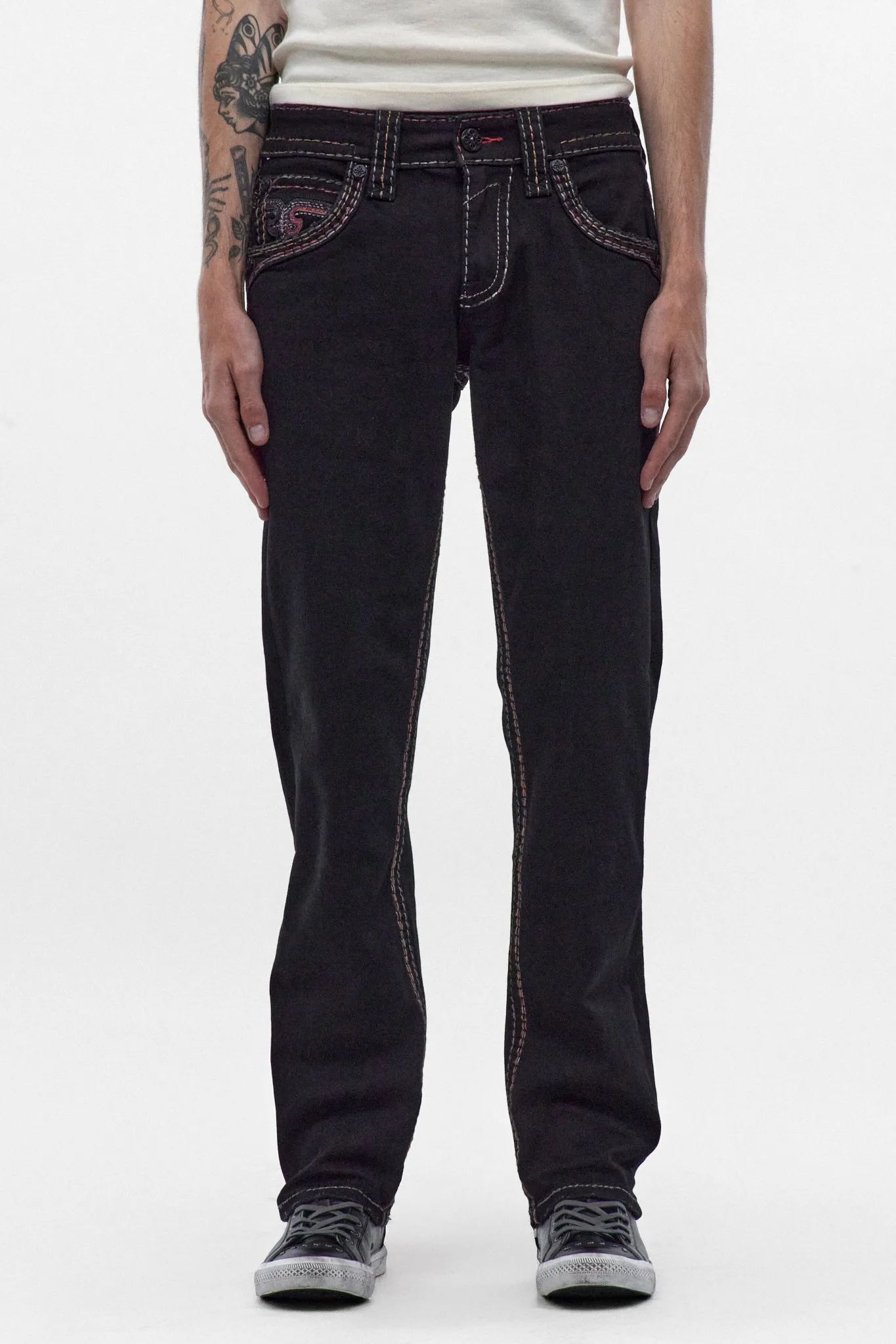 Harlan Straight Jeans in Black sold by Rock Revival product image thumbnail 5
